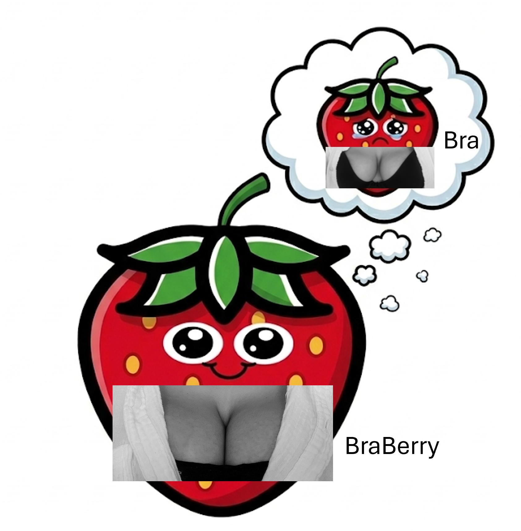 real life braberry cleavage effect vs real life bra cleavage effect