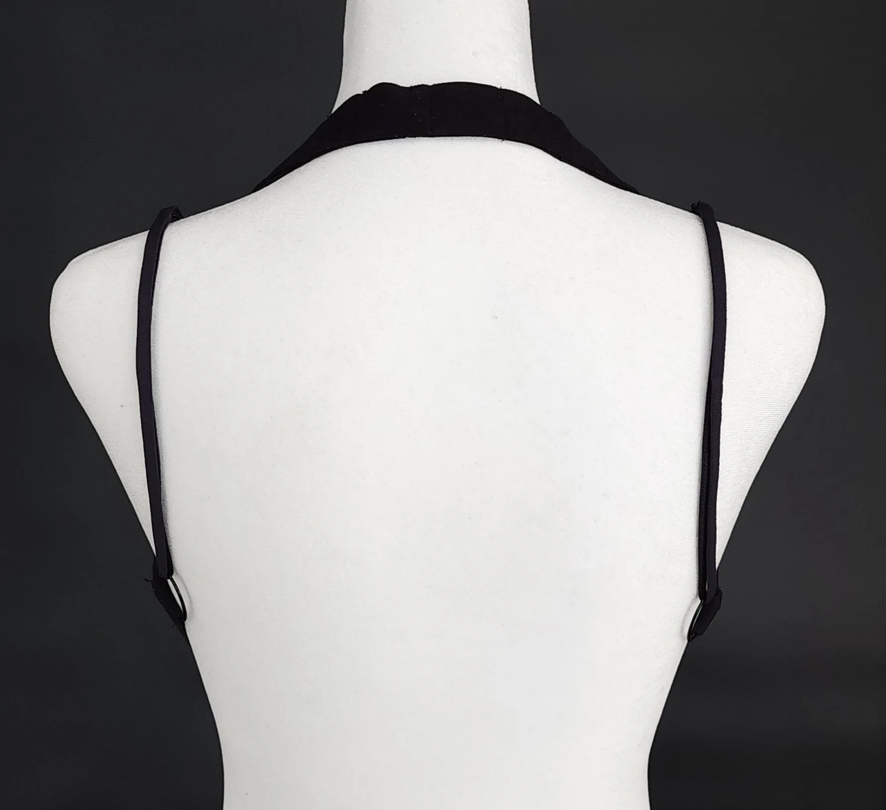 The BraBerry Gold, patented, no underwire, no stomach pressure, pure cotton, backless bra, back view with.