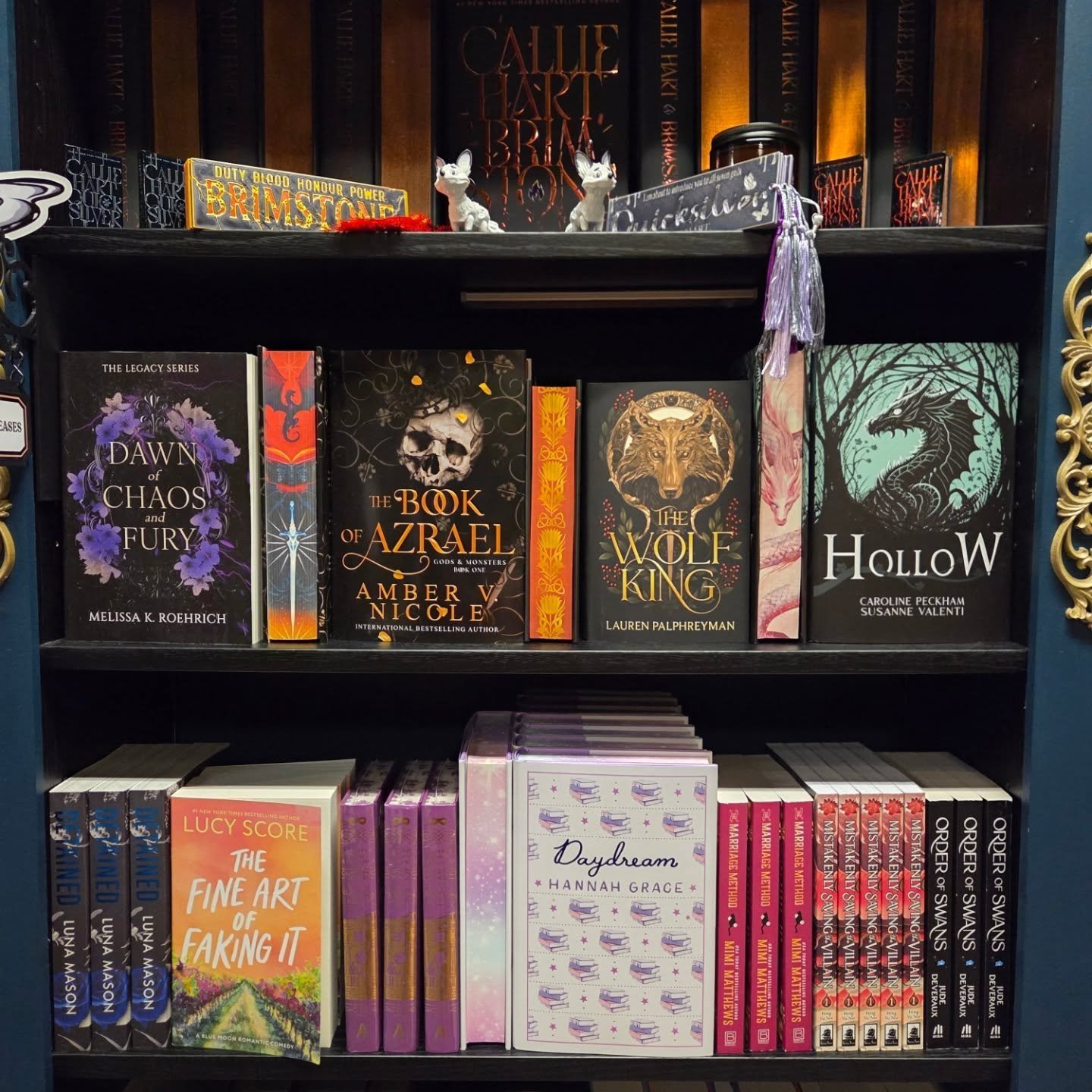 New Release Tuesday! 

This week&rsquo;s shelf drop is packed with magic, monsters, mayhem, and a little romance to balance it all out.

Featured on our new release wall:
🐺 The Wolf King by @laurenpalphreyman
💀 The Book of Azrael by @amber.v.nicole