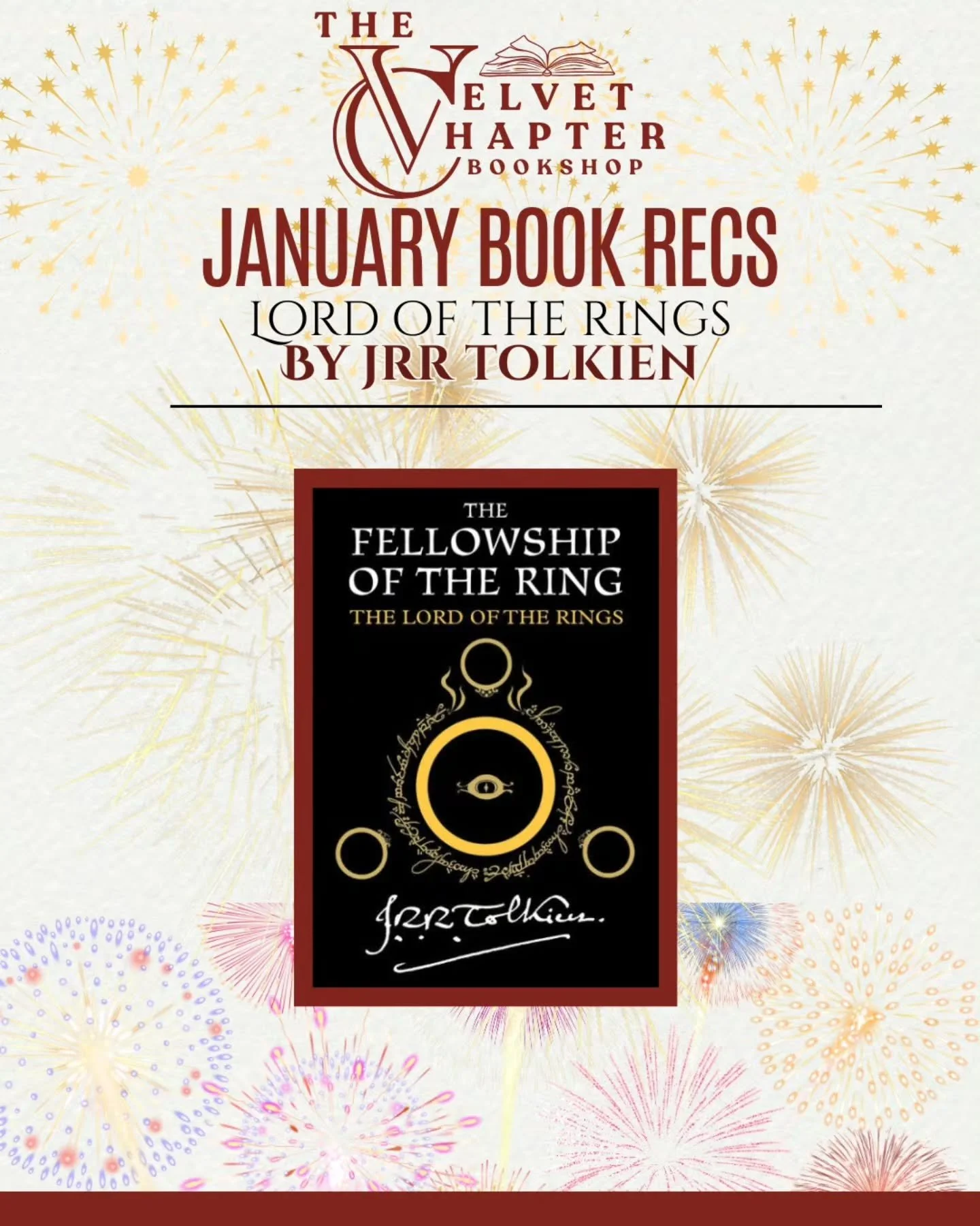 ✨📚 January Book Rec 📚✨

There are stories that shape us&hellip; and then there are legends.

This week, for our January book rec, we&rsquo;re revisiting The Fellowship of the Ring by J.R.R. Tolkien to celebrate the 25th anniversary of the film that