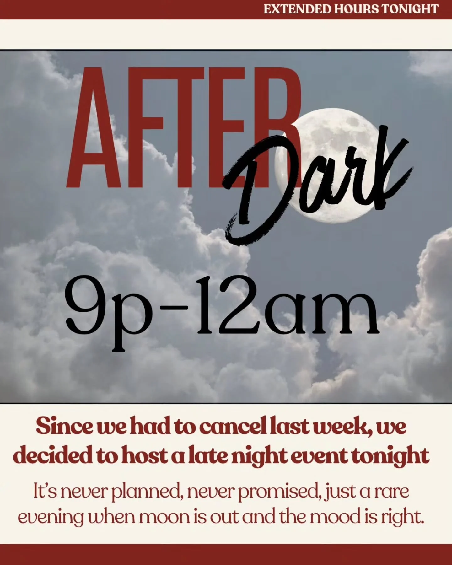 🌙✨ After Dark at The Velvet Chapter ✨🌙

We missed you last week&hellip; so we&rsquo;re making it up with a little midnight magic. 🖤📚

Join us tonight from 9PM&ndash;12AM for after-hours browsing, cozy vibes, and first grabs at new releases.

No t