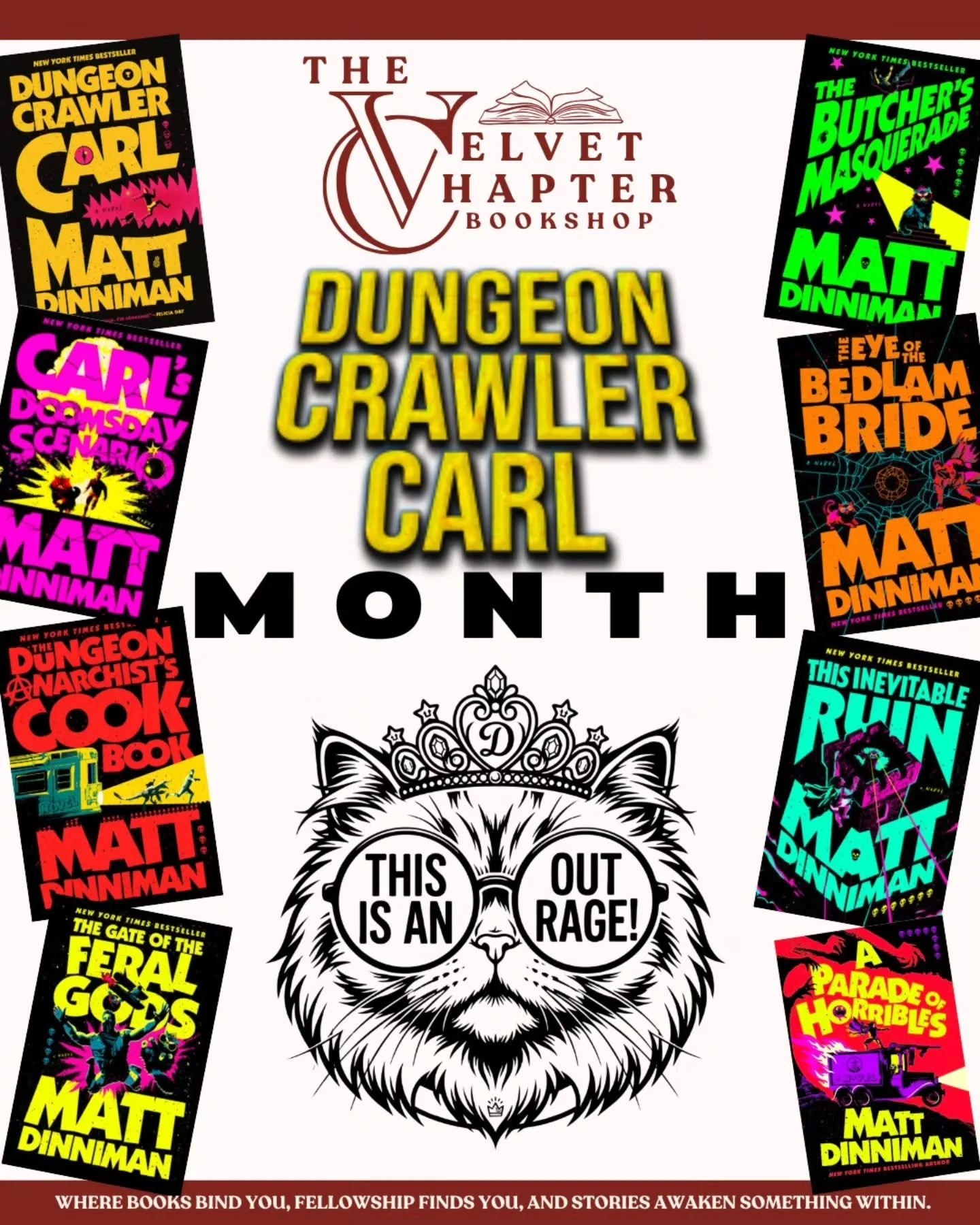 Crawl into May&hellip; if you survive.

We&rsquo;re entering full dungeon mode at TVC with a month-long celebration of Dungeon Crawler Carl by Matt Dinniman ⚔️

This month&rsquo;s chaos includes:
✨ Trivia Night
✨ Bingo (but make it deadly)
✨ Late Nig