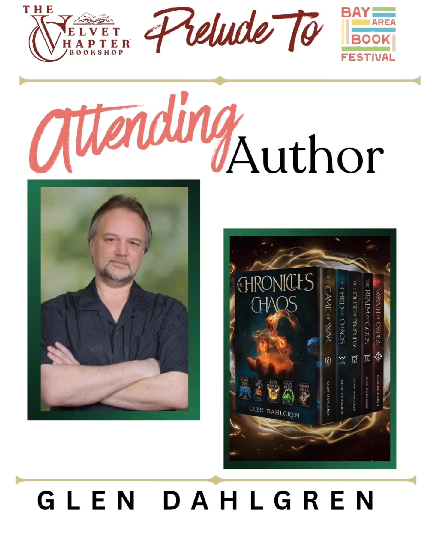 We are so excited to be hosting the Prelude to the Bay Area Book Festival on Thursday, May 28 at ✨

We&rsquo;re thrilled to welcome Glen Dahlgren for an unforgettable evening of stories, conversation, and bookish celebration ahead of this year&rsquo;