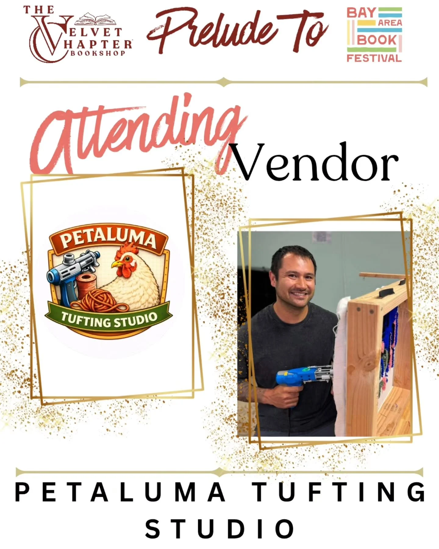 We are so excited to welcome Petaluma Tufting Studio to the Prelude to the Bay Area Book Festival on Thursday, May 28 ✨

We can&rsquo;t wait to showcase their beautiful [products/art/books/goods] alongside an evening full of stories, community, and b
