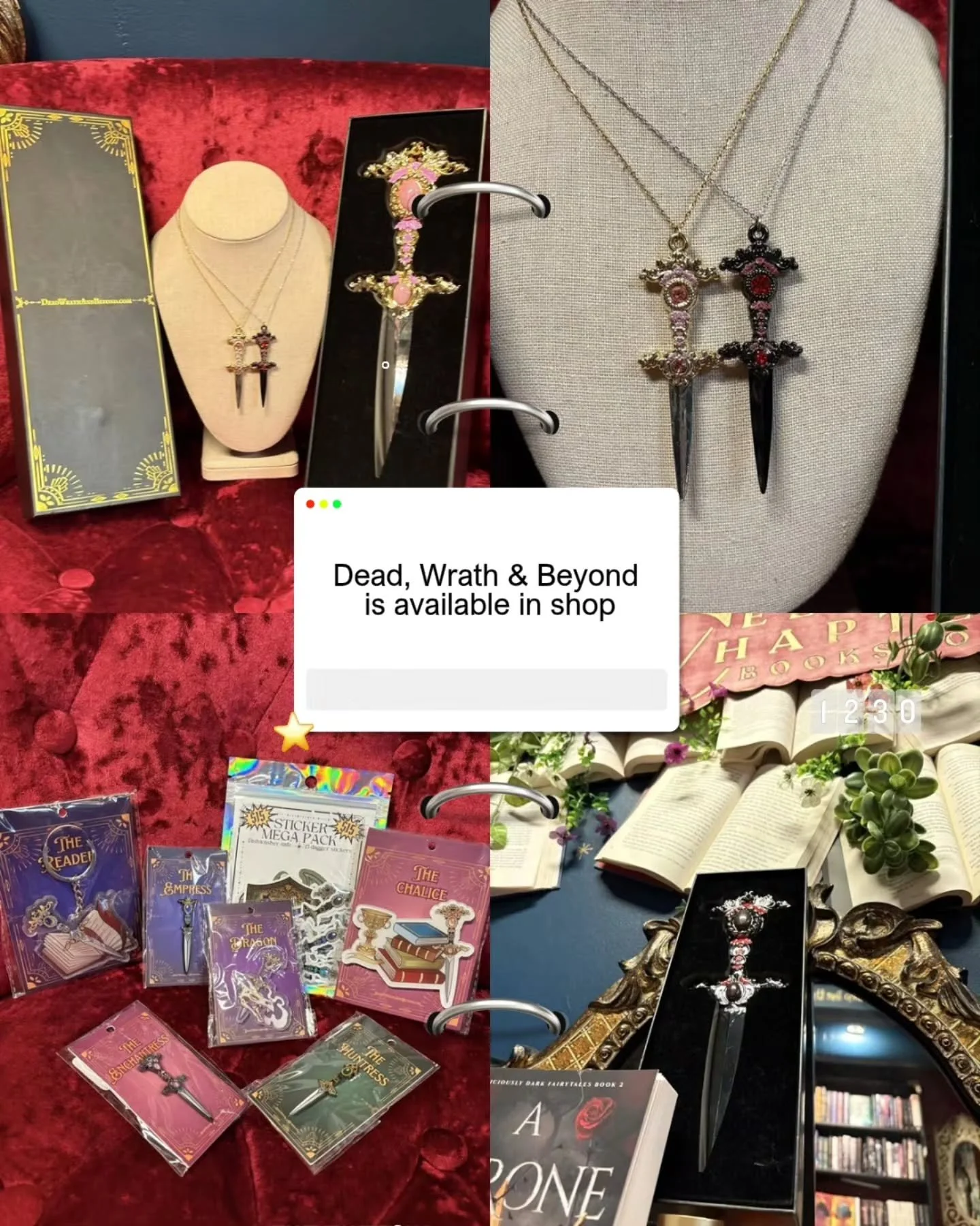 ⚔️ Dead, Wrath, &amp; Beyond has arrived at The Velvet Chapter! ⚔️

Ready to add a little fantasy to your everyday life?

You can now shop a selection of Dead, Wrath, &amp; Beyond's stunning fantasy daggers and bookish merchandise right here in store