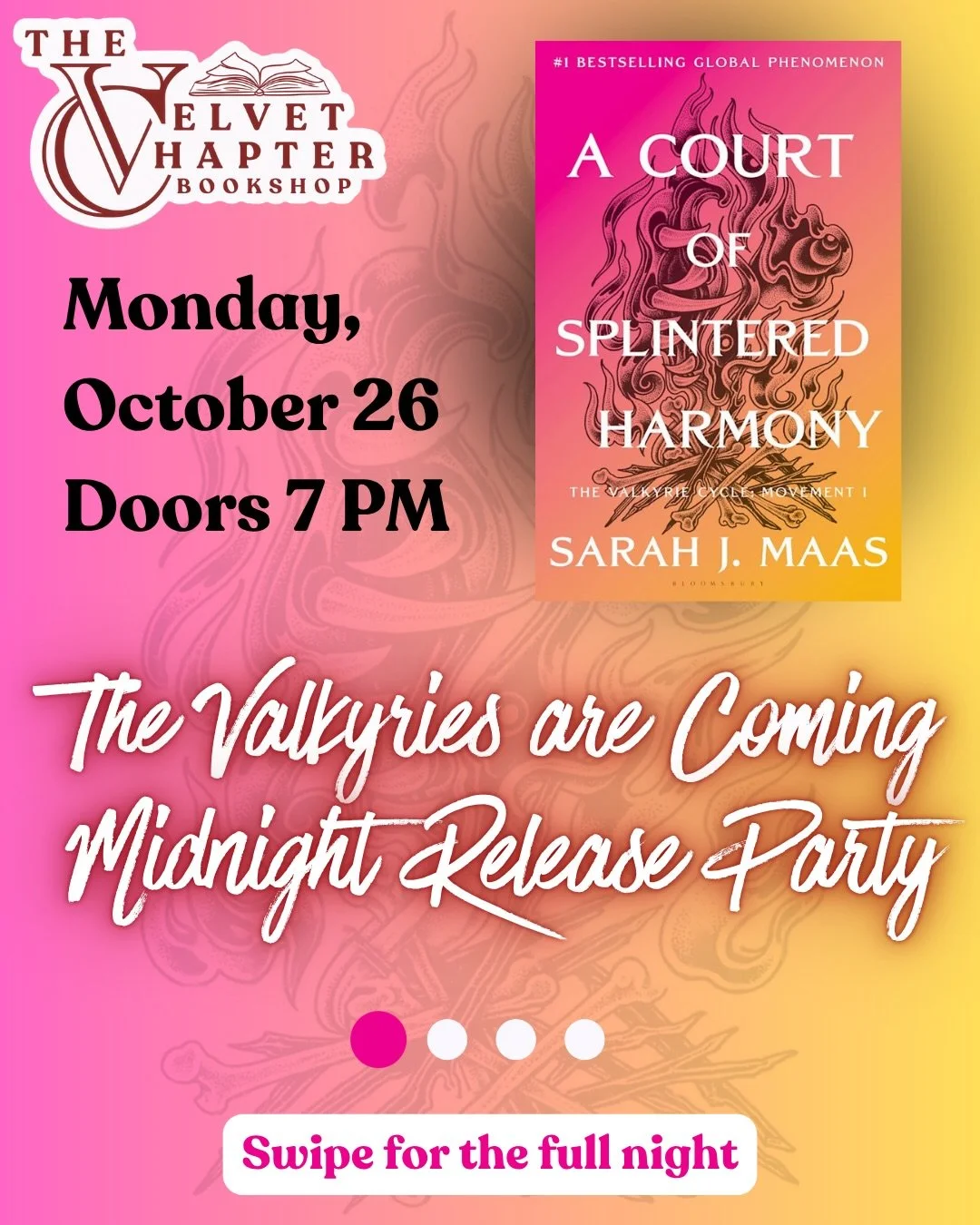 🌙✨ Prythian, the time has come&hellip; ✨🌙

You&rsquo;ve read A Court of Thorns and Roses, A Court of Mist and Fury, A Court of Wings and Ruin, A Court of Frost and Starlight, and A Court of Silver Flames&hellip; and now it&rsquo;s time for A COURT 