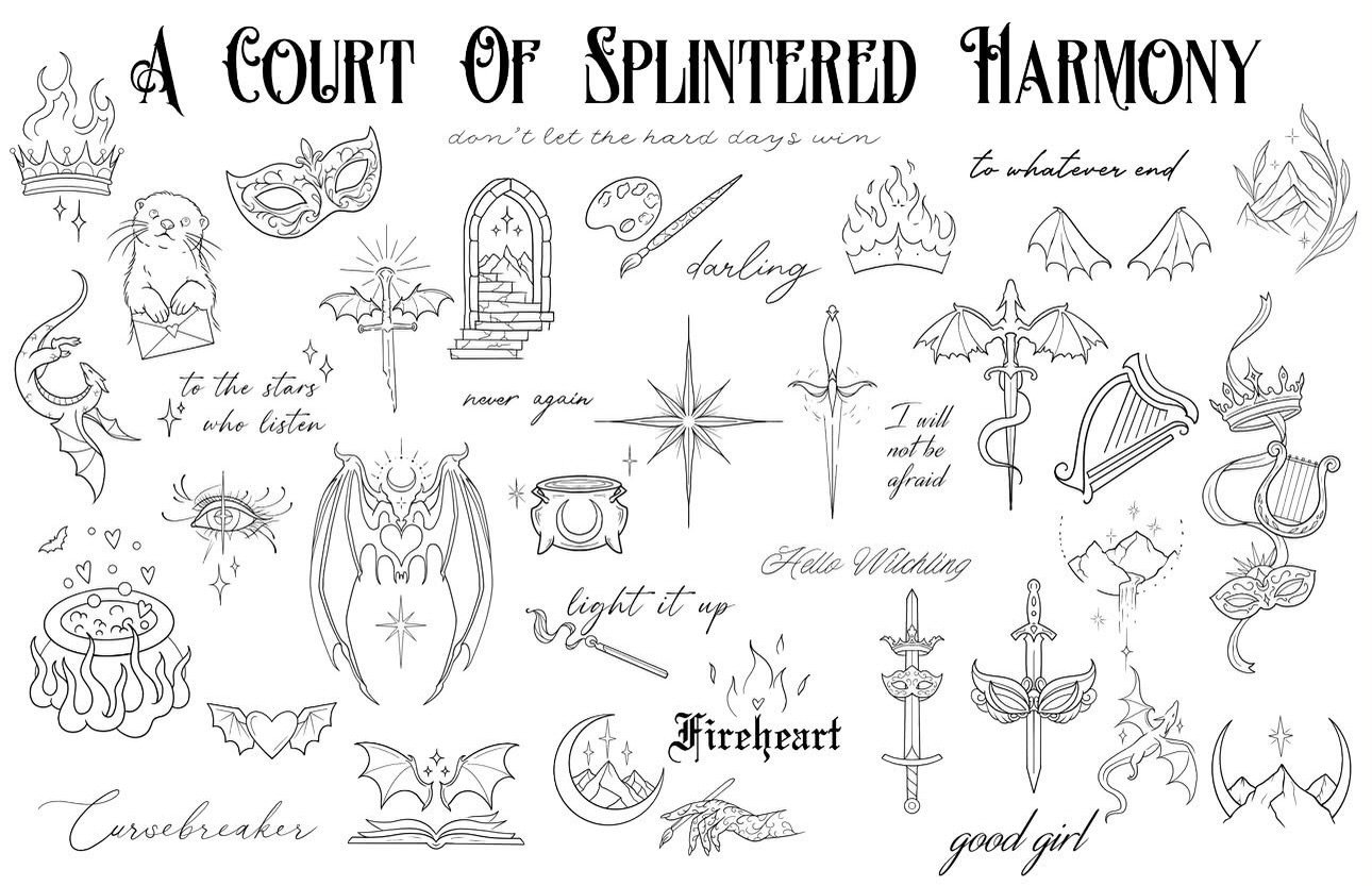 Feyre&rsquo;s first tattoo came with a bargain. Her second one, she chose. 🖤

Join us Monday, October 26th starting at 7 PM for The Velvet Chapter&rsquo;s A Court of Splintered Harmony book release party, with tattoo flash by @hella_vanilla and @wit
