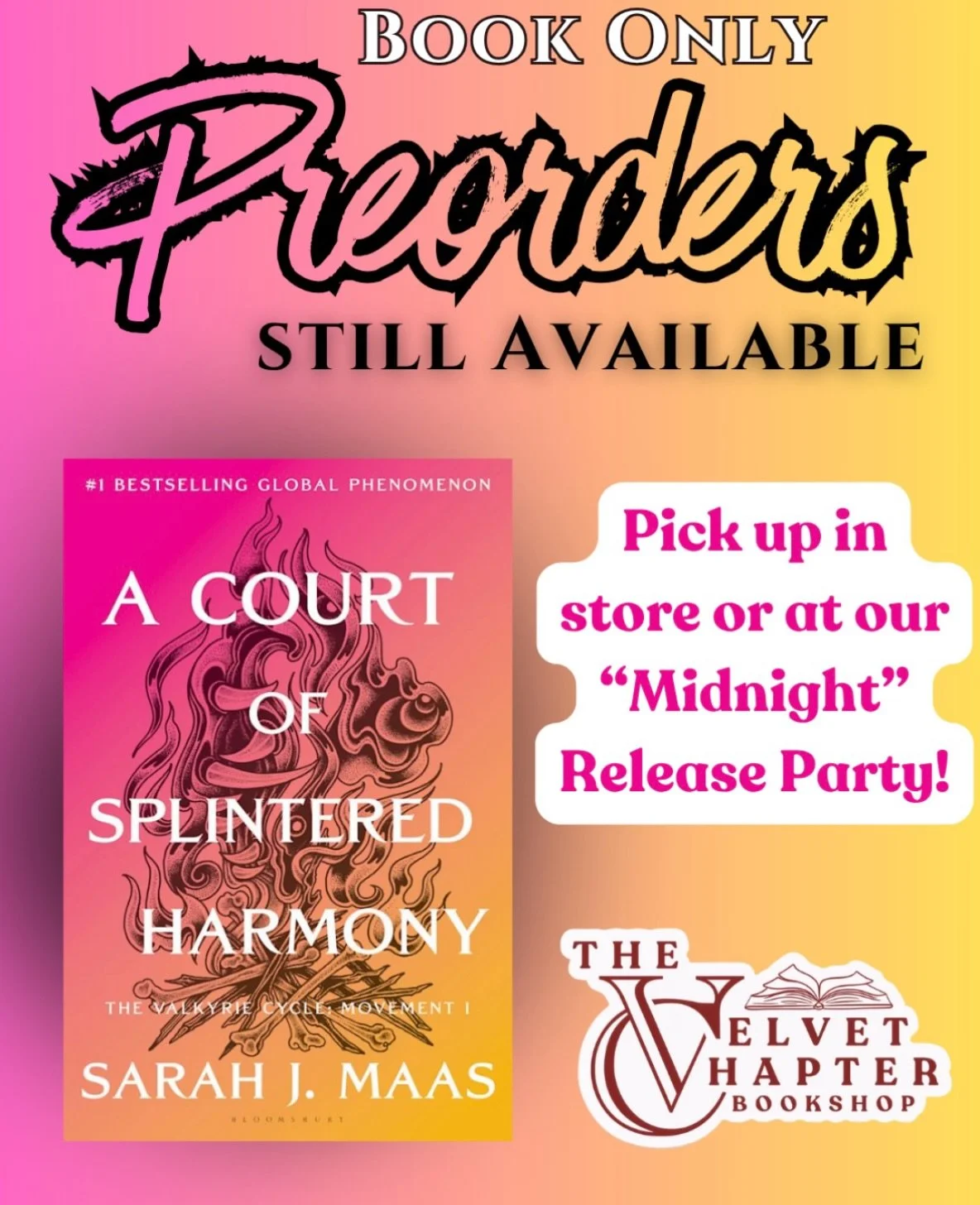 Missed out on our ACOSH bundles? 😭 Don&rsquo;t worry book lovers, we&rsquo;ve made sure we&rsquo;ve ordered enough Rhys for everyone.🧚&zwj;♀️🌙

You can still preorder your copy of ✨ A Court of Splintered Harmony ✨

Link in bio! 

Either way, come 