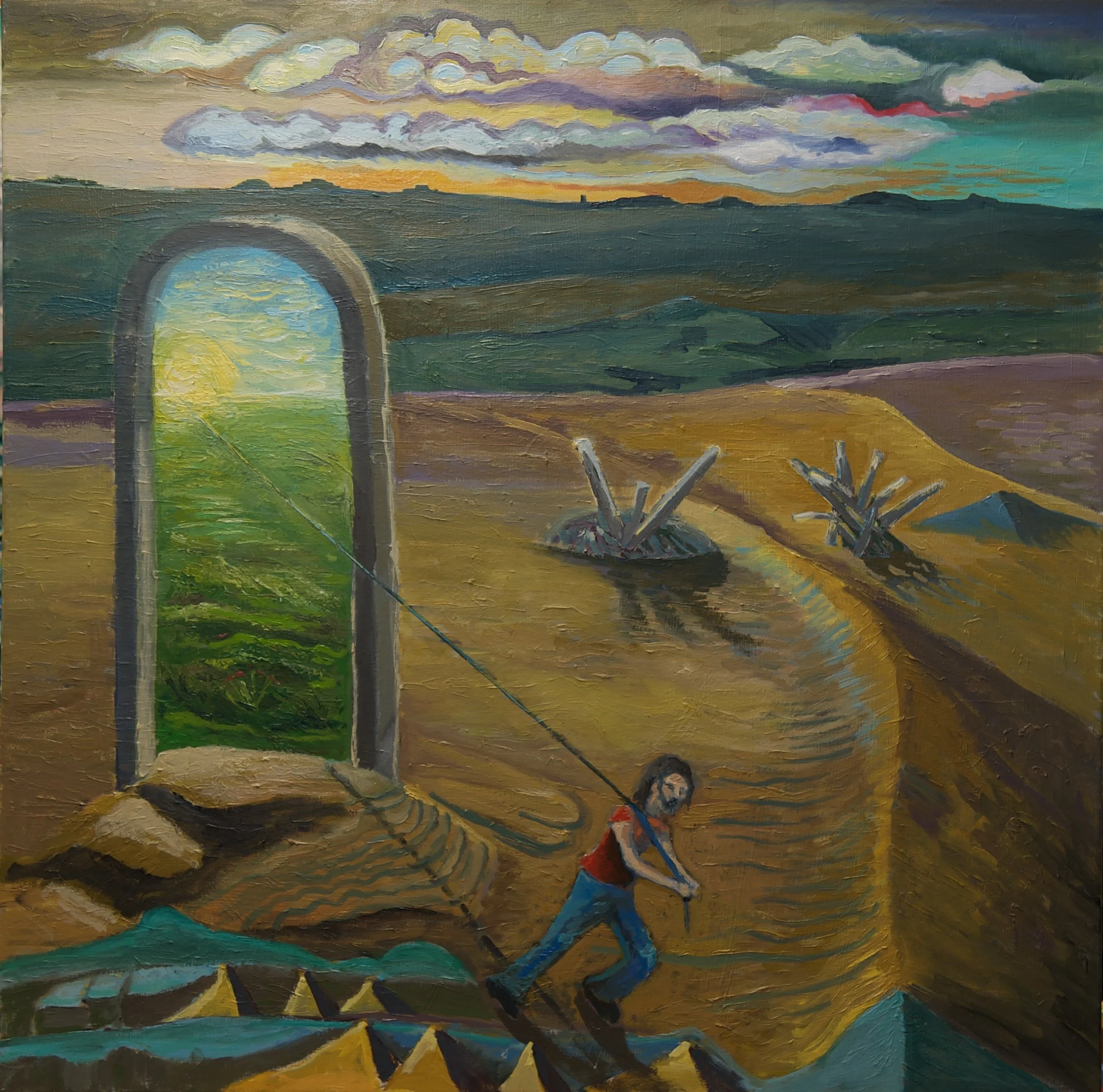 Stealing the Light  
2023
Oil on Canvas
36” x 36”