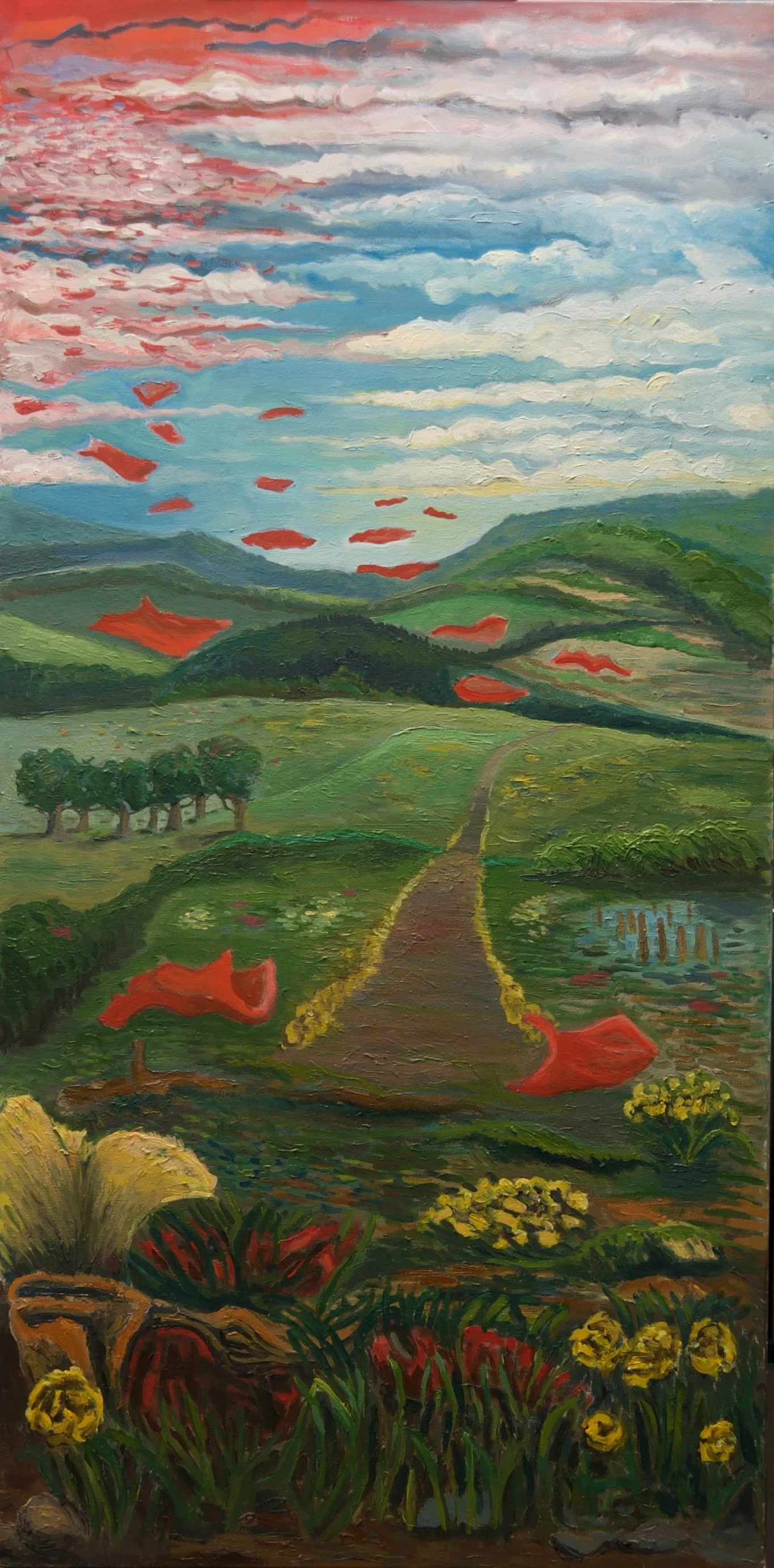  Broken Sky  
2023
Oil on Canvas
48" x 24"