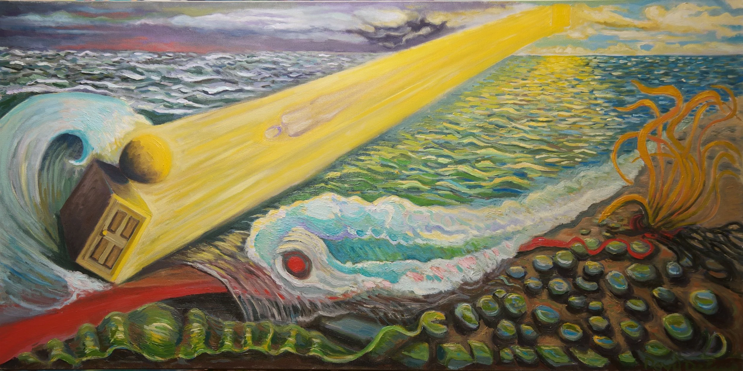  Window in the Sun  
2023
Oil on Canvas
24" x 48"