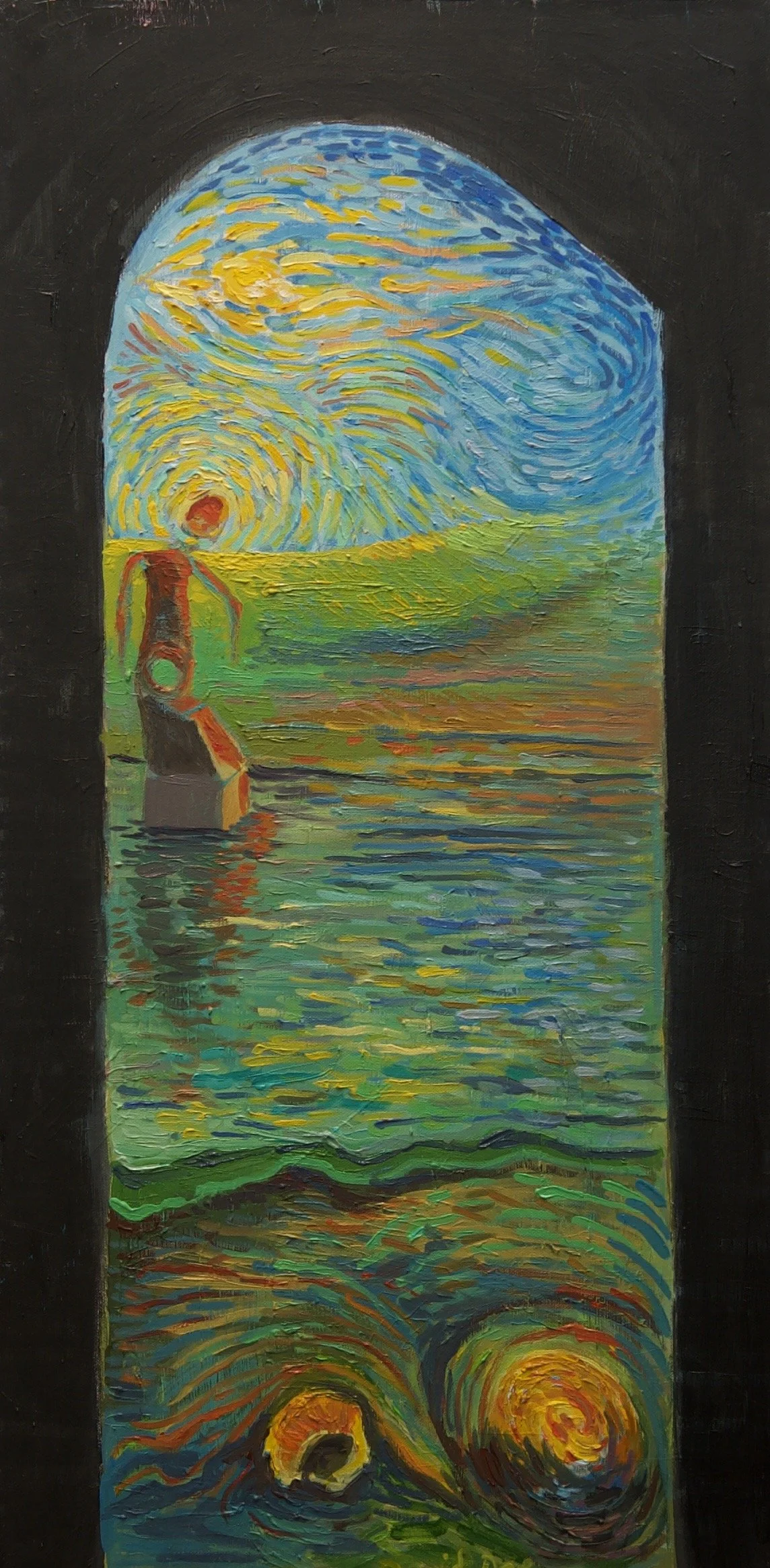  Statue from  the Arch  
2021
Oil on Canvas
30" x 15"