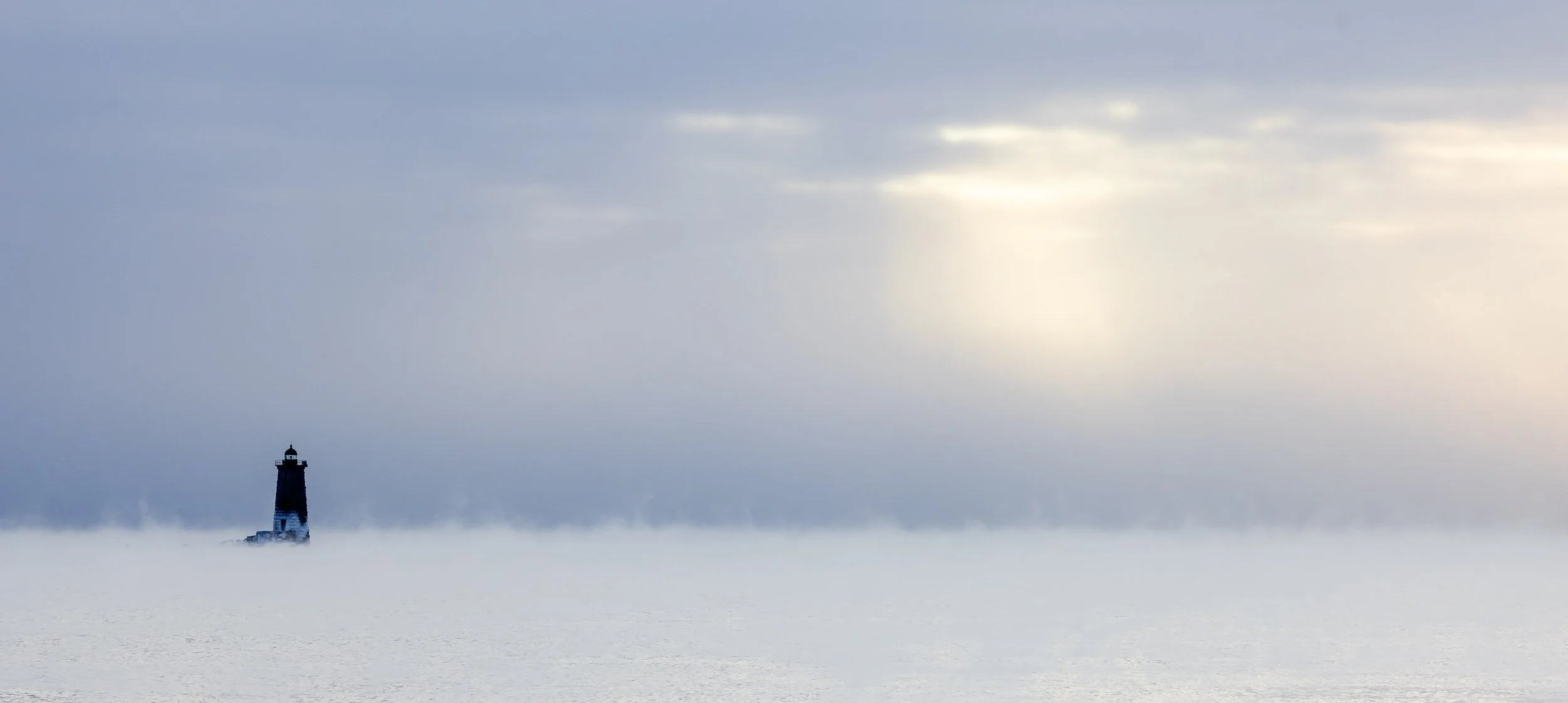 Frozen Whaleback Light, 10"x20"  $110.00