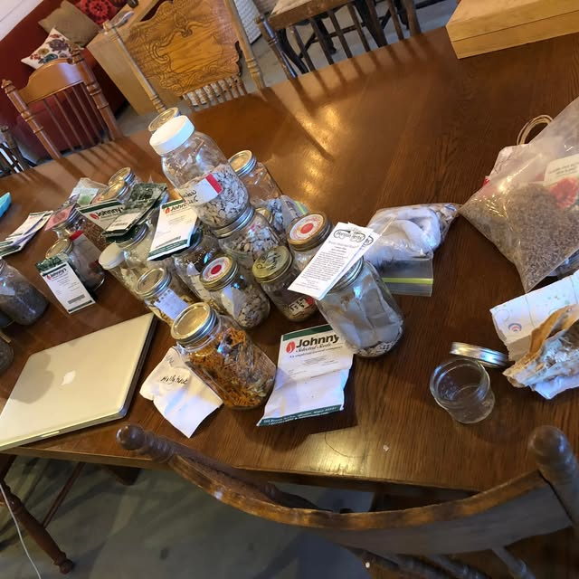 Making goodies for Prairie's End market.