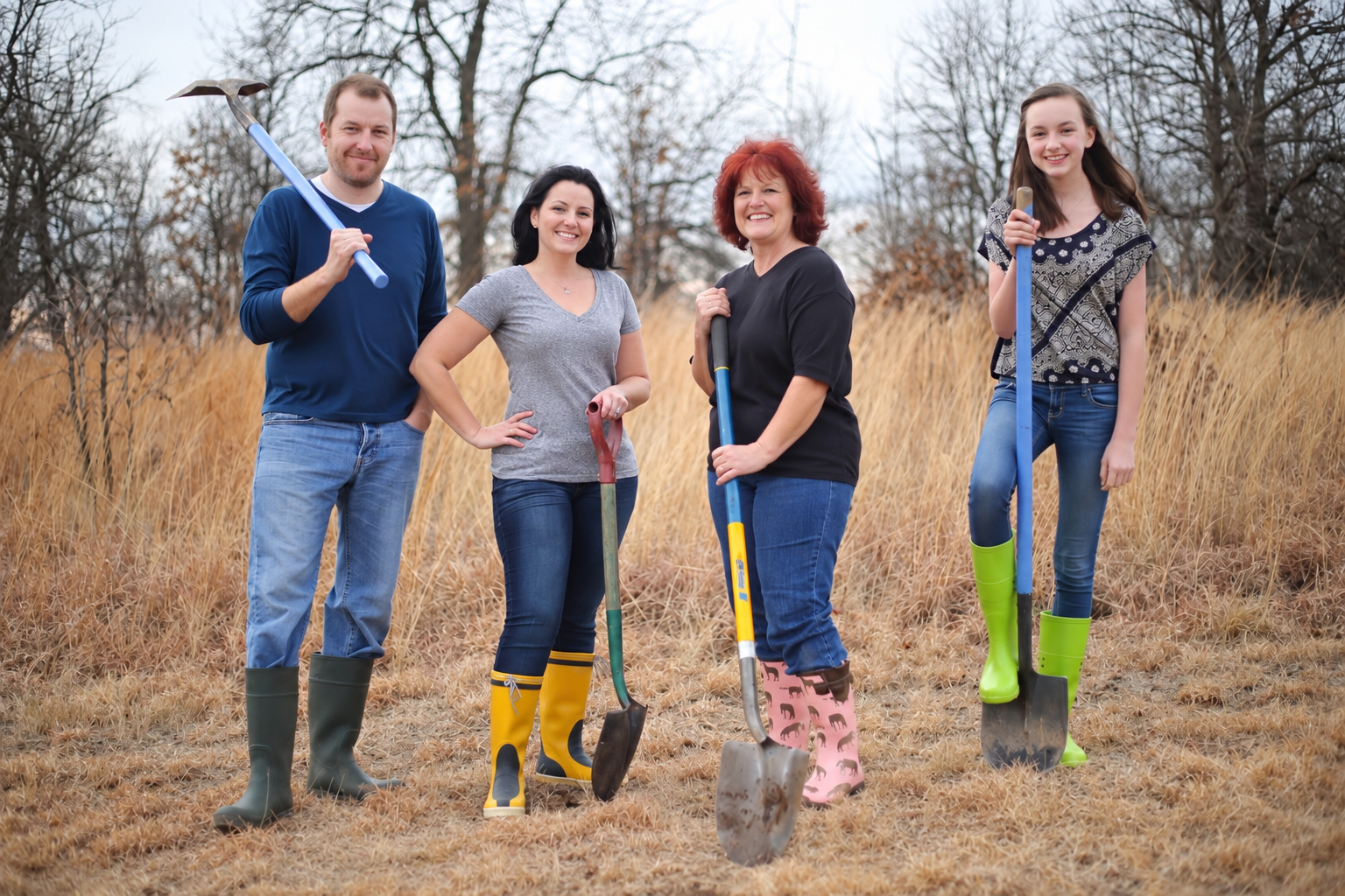 Prairie's End founders, Tchinina, Rose, Kelly, and Maggie.