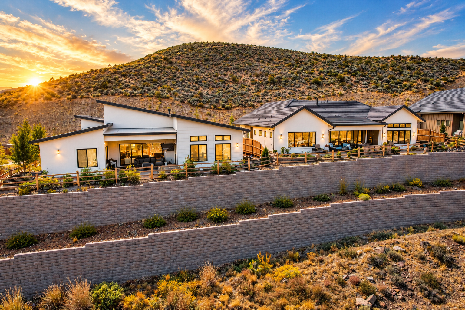 Modern Hillside Home at Sunset.png