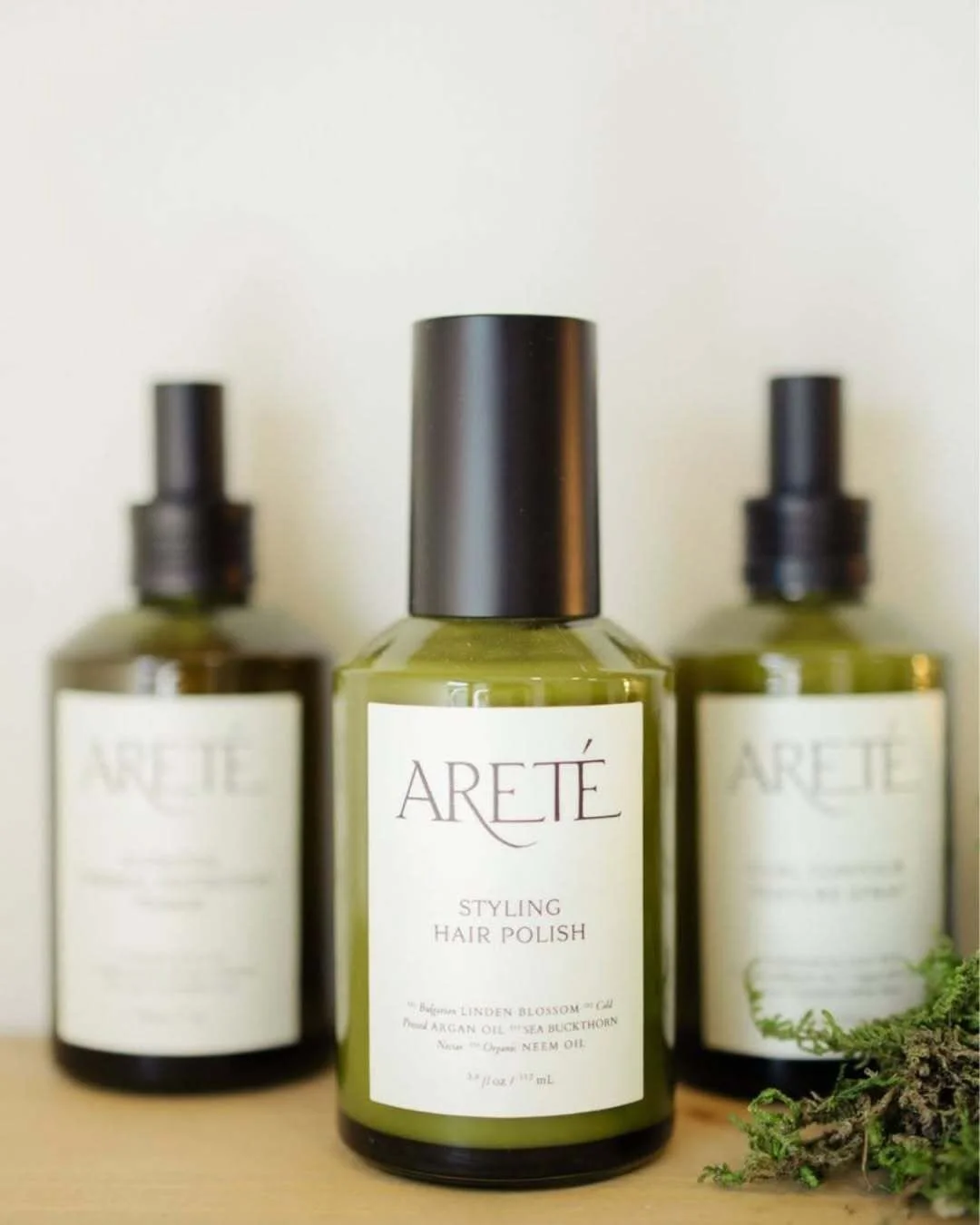 Styling Hair Polish
A ritual, not merely a finishing touch.

Crafted with cold-pressed argan, sea buckthorn, and organic neem, this lightweight polish smooths and softens while sealing your style with intention. The result is hair that feels nourishe