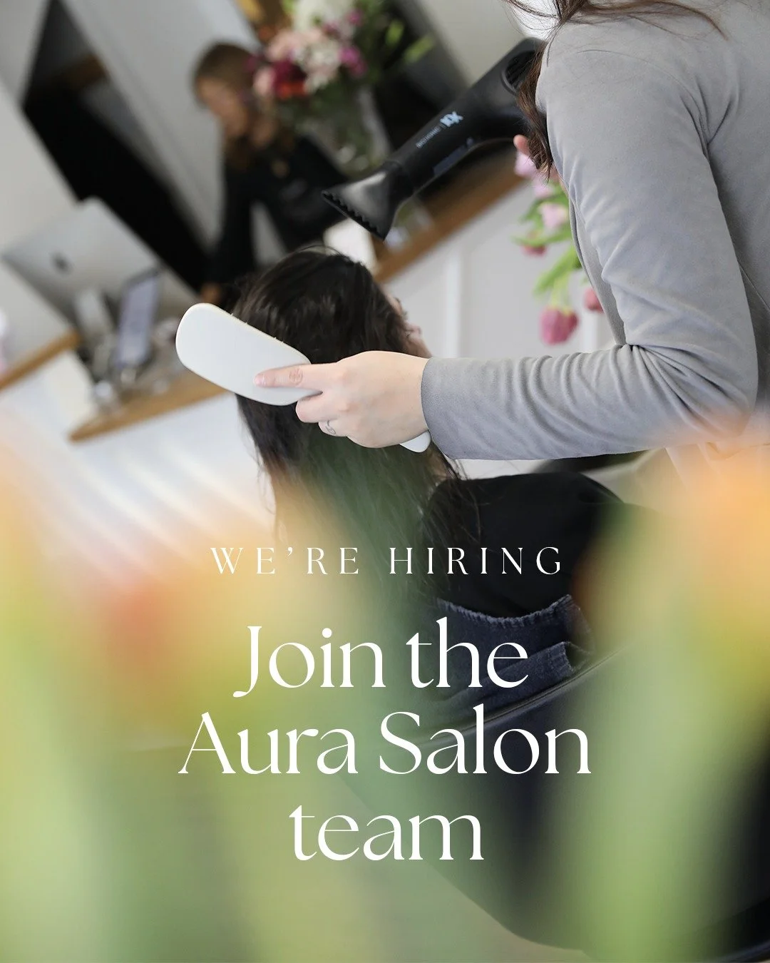 JOIN THE AURA TEAM ✨

Aura Salon is growing and we&rsquo;re looking for talented stylists to join our team.

If you love creating beautiful hair and want to work in a supportive, welcoming salon environment, we&rsquo;d love to meet you.

Reach out to