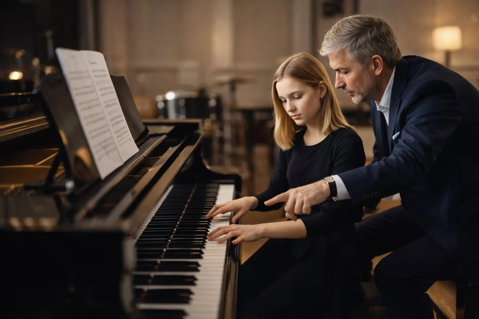 Teacher providing student music lessons at Hashtag Music Academy Hillsborough NJ