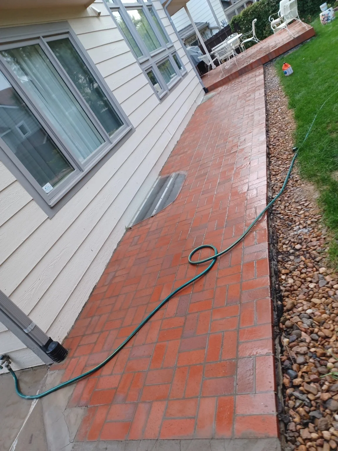 Brick patio walkway