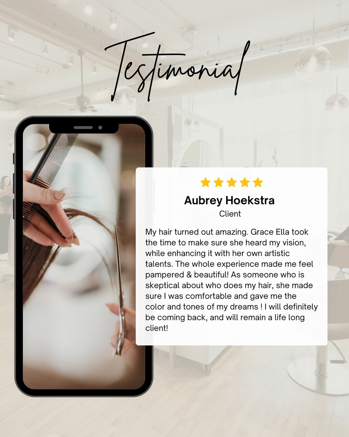 We love hearing from you&mdash;reviews like this truly make our day! 💖✨ Check out what one of our amazing clients had to say. If you&rsquo;ve visited us recently, leave us a review on Google and let us know how we did. Your feedback helps us grow an