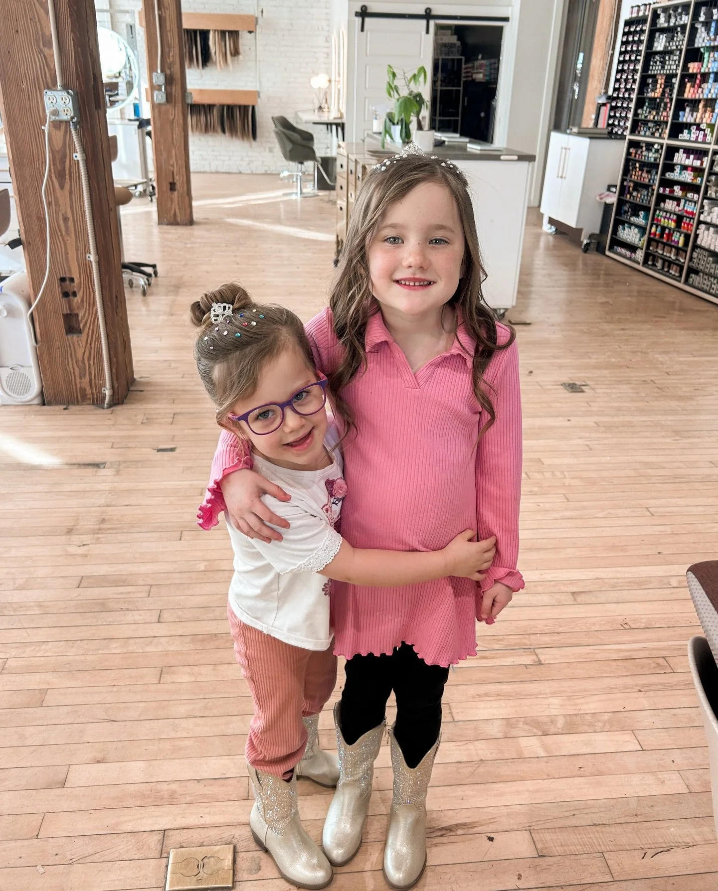 Crowns &amp; smiles all around! The royal makeovers were a success 👑✨

Follow us to stay in the loop on future salon specials and events! 

〰️⁠
⁠
Call us to book your appointment or speak to a member of our exquisite team!⁠
⁠
📞 616.272.3123
📍 216 