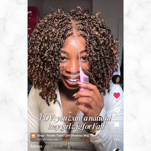 Frodio Micro Twist Curl Glueless Wig