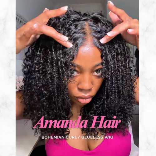 Amanda Hair 7x5 Bohemian Curly Glueless Wig
