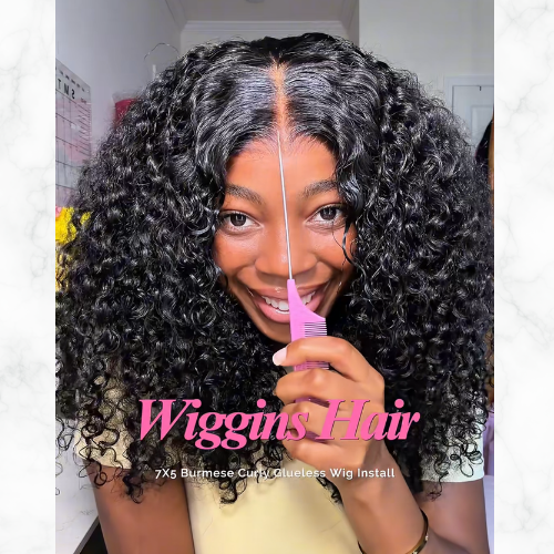 Wiggins Hair 7x5 Burmese Curly Glueless Wig