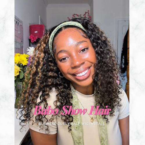 Babo Show Hair Burmese Curly Half Wig