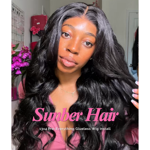 Sunber Hair 13x4 Body Wave Glueless Wig