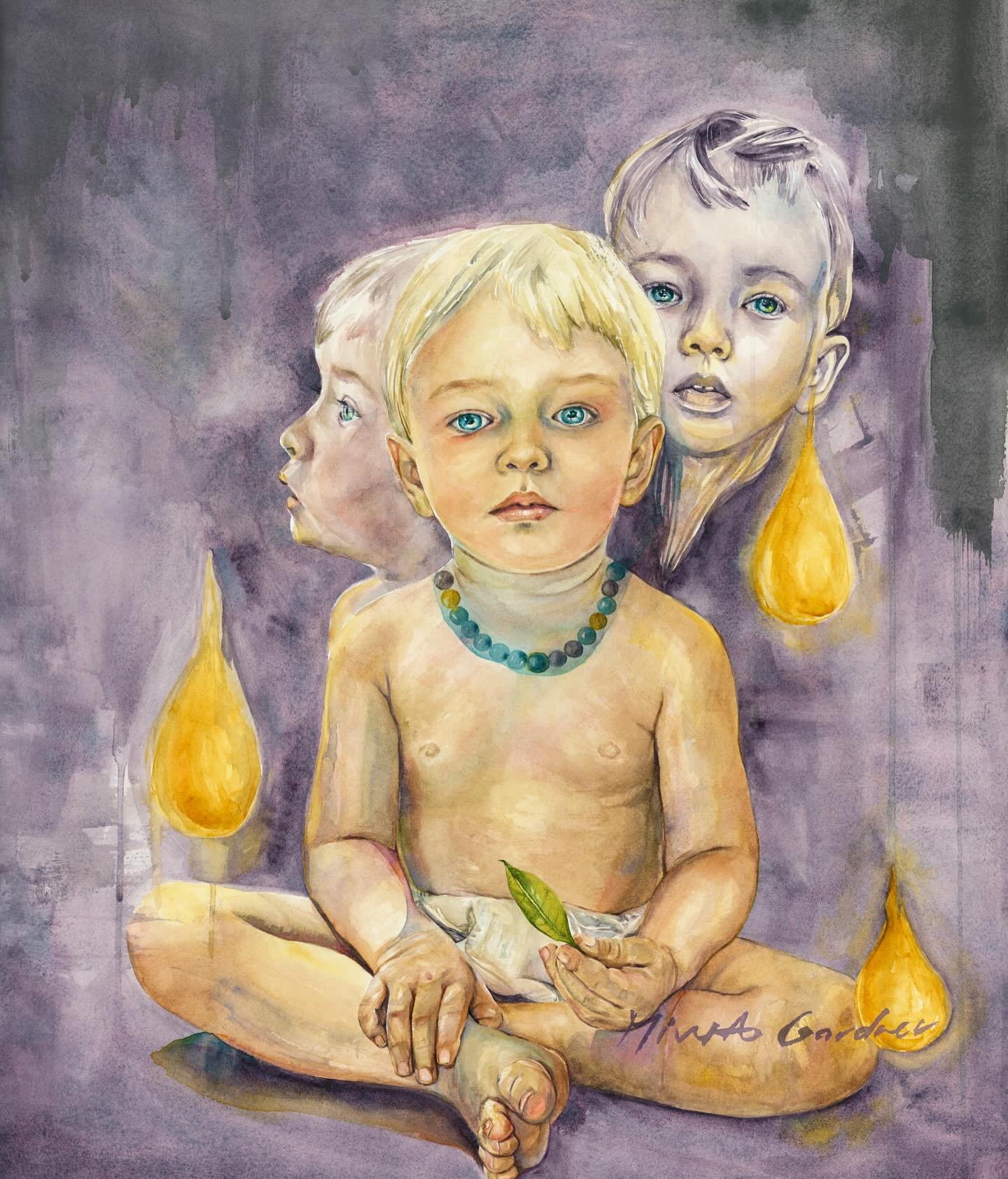 Bakemono, Aren&rsquo;t We All? 👹
This piece has two versions: the original (with the three heads) and another where I used Photoshop&rsquo;s Generative Fill to remove them. I did this because when I ordered mini cards from Moo this month, the vertic