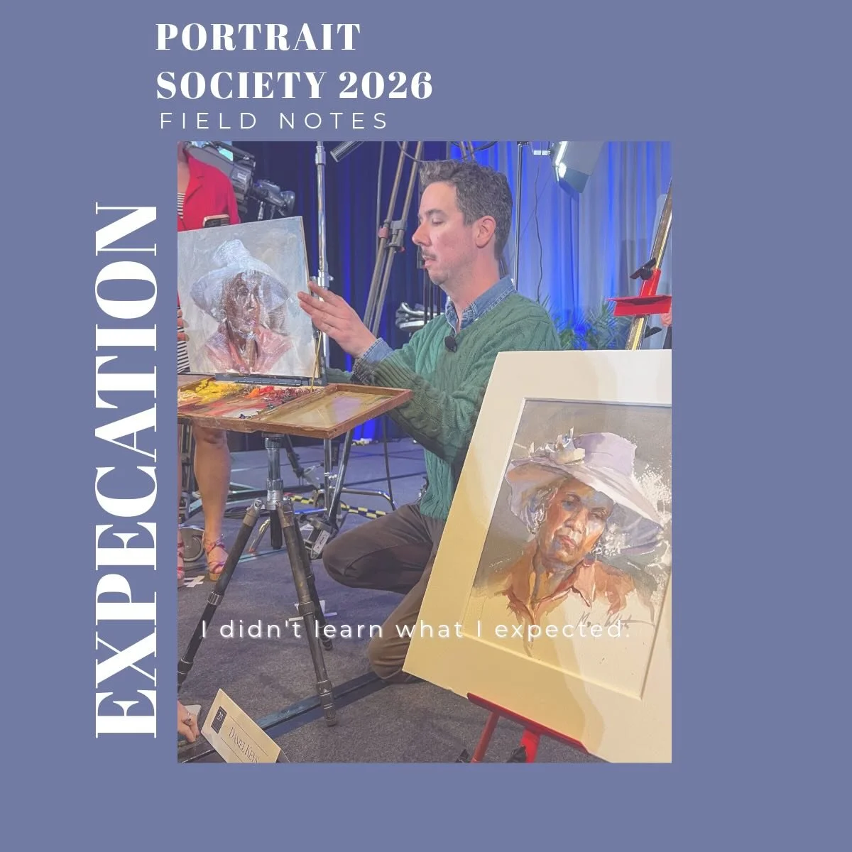 I thought I&rsquo;d learn new watercolor techniques at Portrait Society. I didn&rsquo;t.
Most of what I saw, I already understood&mdash;at least in theory. 🤭
But watching it happen in real time made a few things land differently.
Mary Whyte mentione