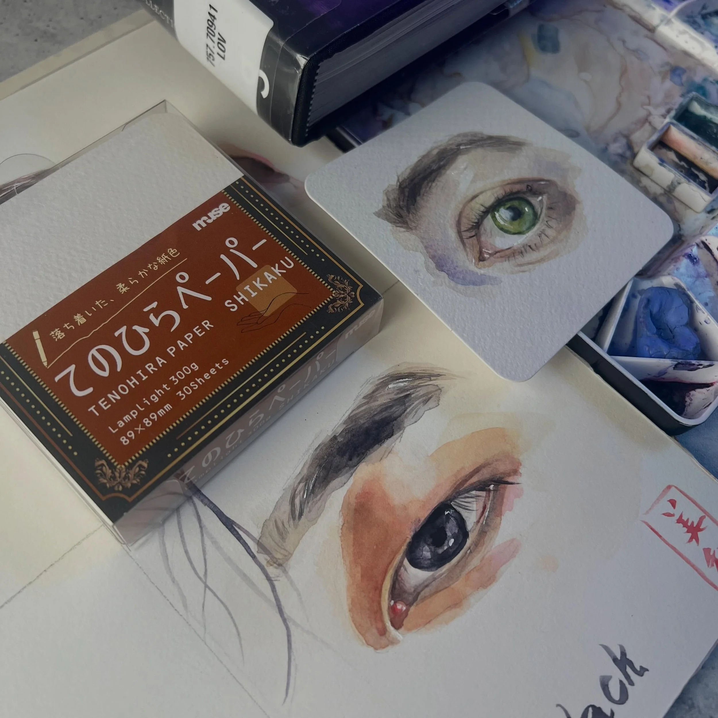 I&rsquo;ll be teaching a watercolor portrait workshop at Columbia City Gallery on May 23.
We&rsquo;ll be focusing on painting the human eye &mdash; one of the most expressive parts of portraiture, and something I spend a lot of time thinking about in
