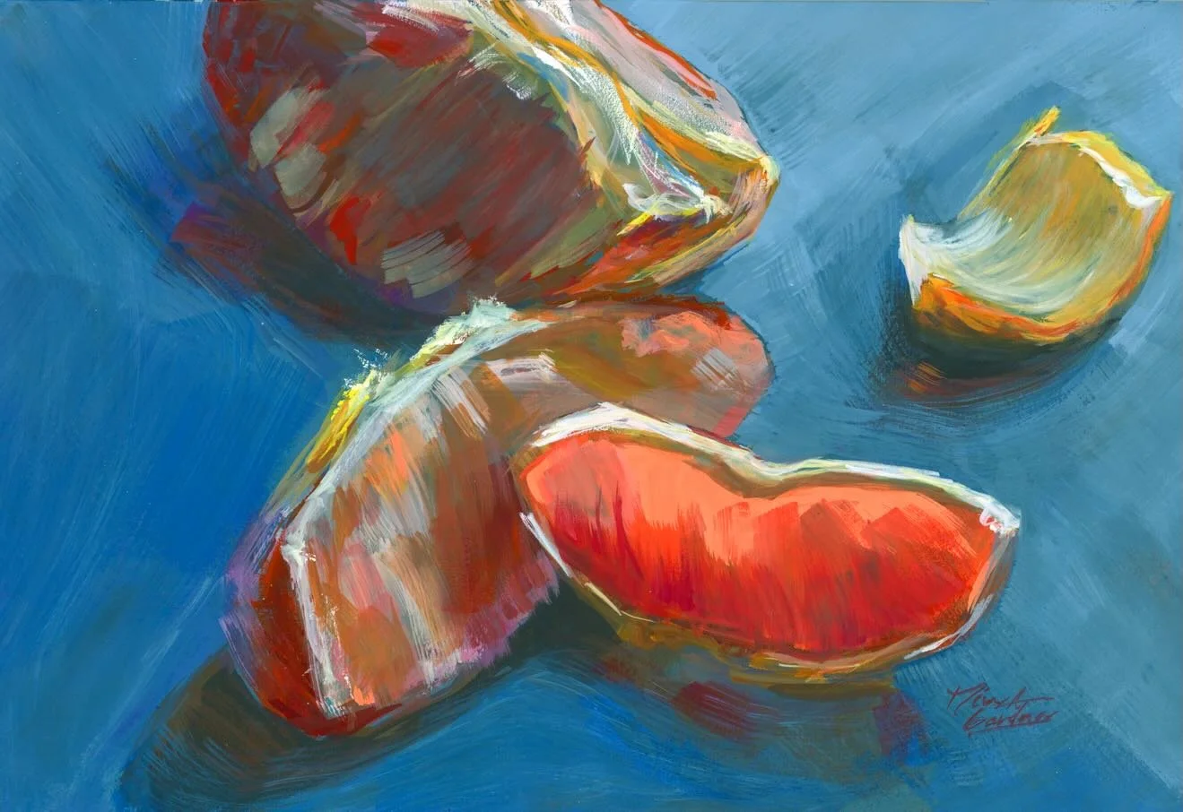 I don&rsquo;t usually paint still life.
This began as a study after seeing a painting by Adam Clague that stayed in my head for days. I painted it over an old watercolor sheet full of previous tests, using gouache.

While working on it, I felt calm.

