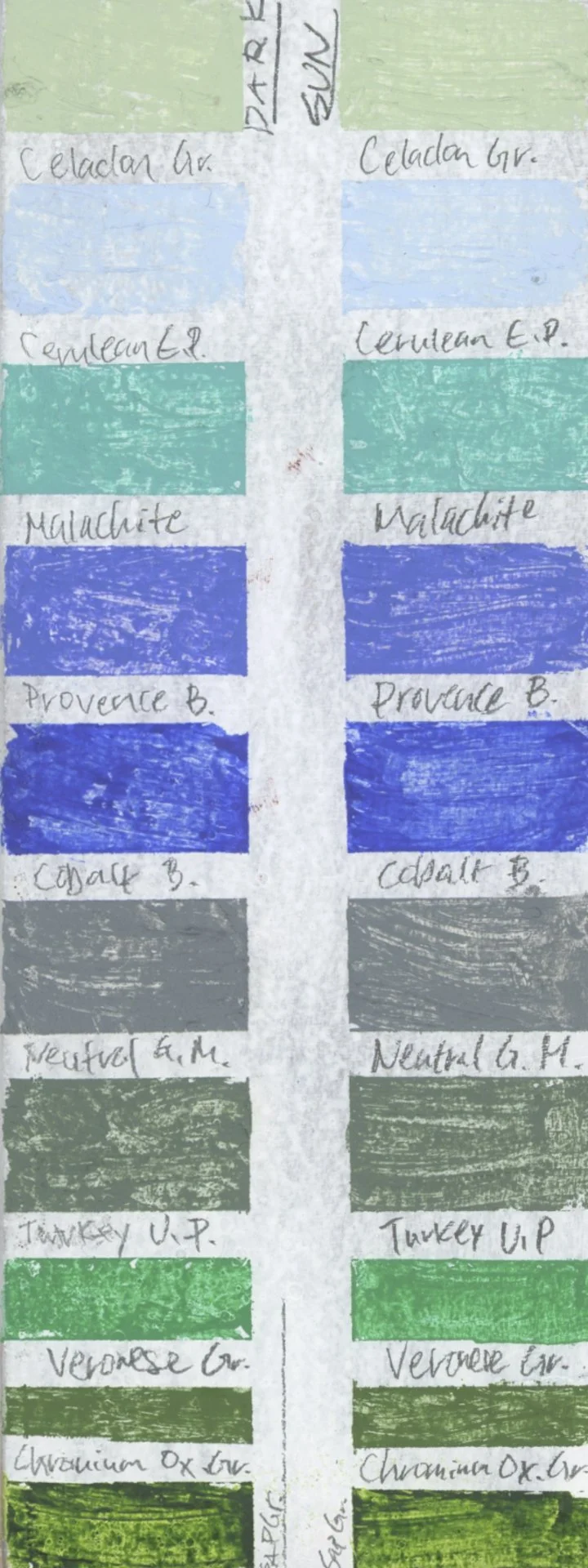 Drawing Oils Lightfast Test – Baseline (Greens–Blues) – 2026-07-07.jpg