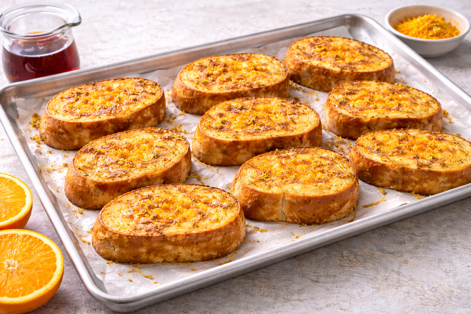 Sheet Pan Orange French Toast