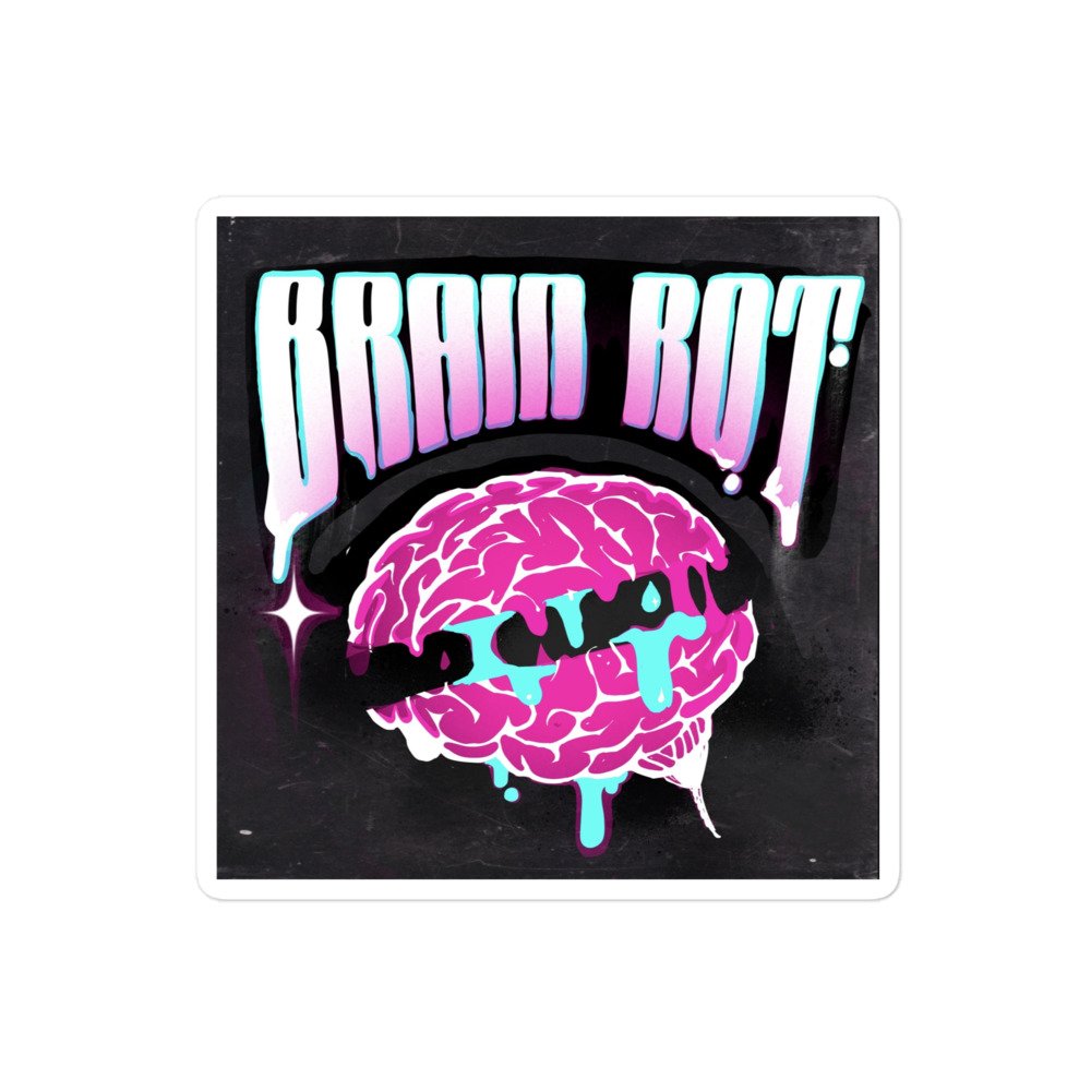 brain rot (color) sticker — Hauni Bunni Inks