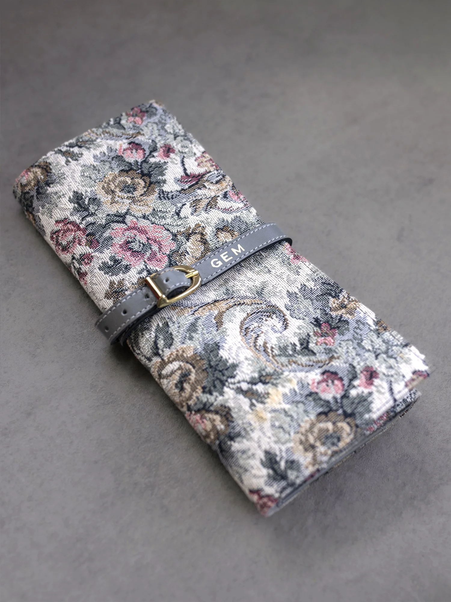 1970s French Luggage Floral Tapestry Wallet Clutch Set 3.jpg