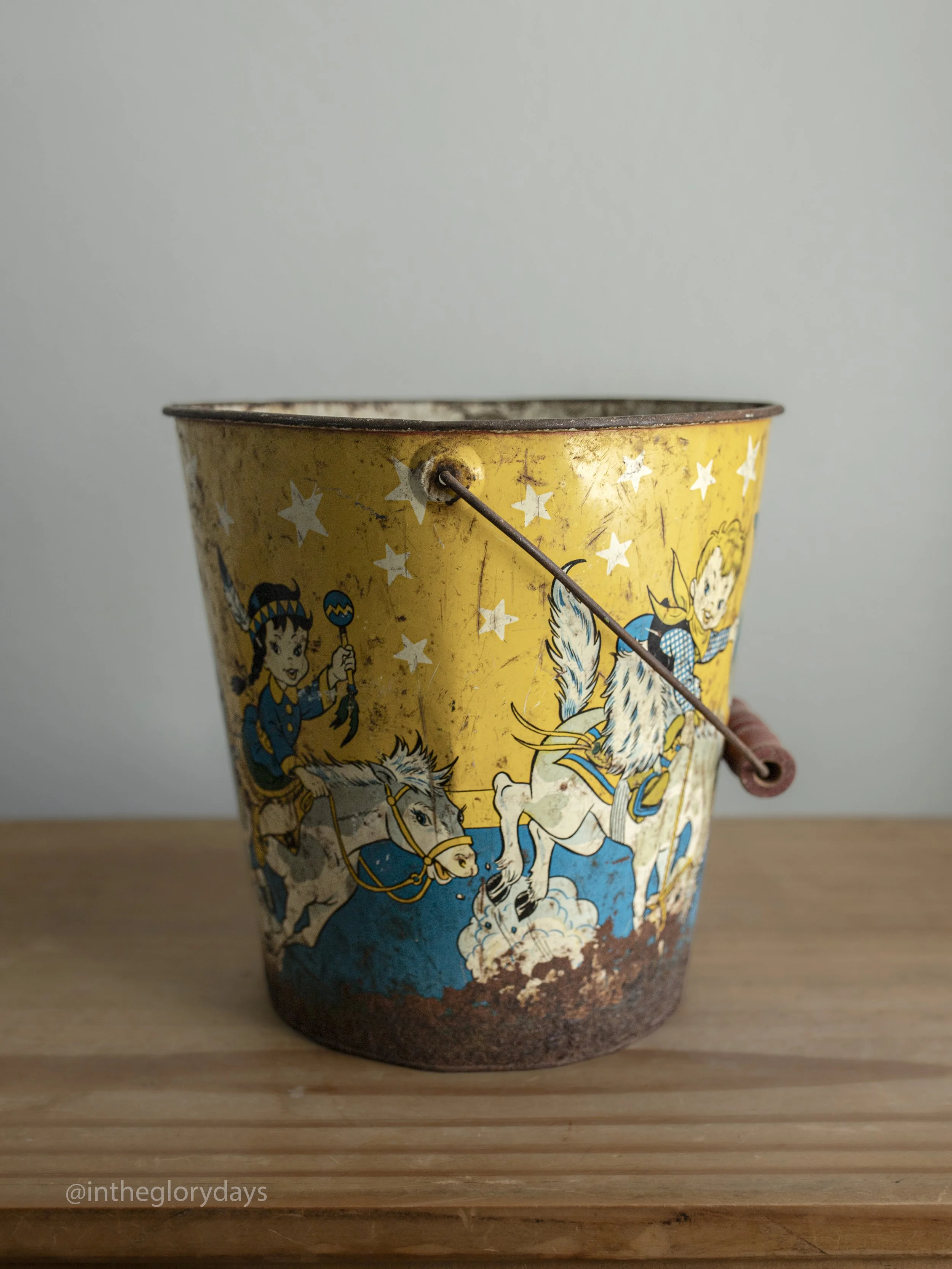 Vintage 1959 Ohio Art Tin Litho Sand Pail 4