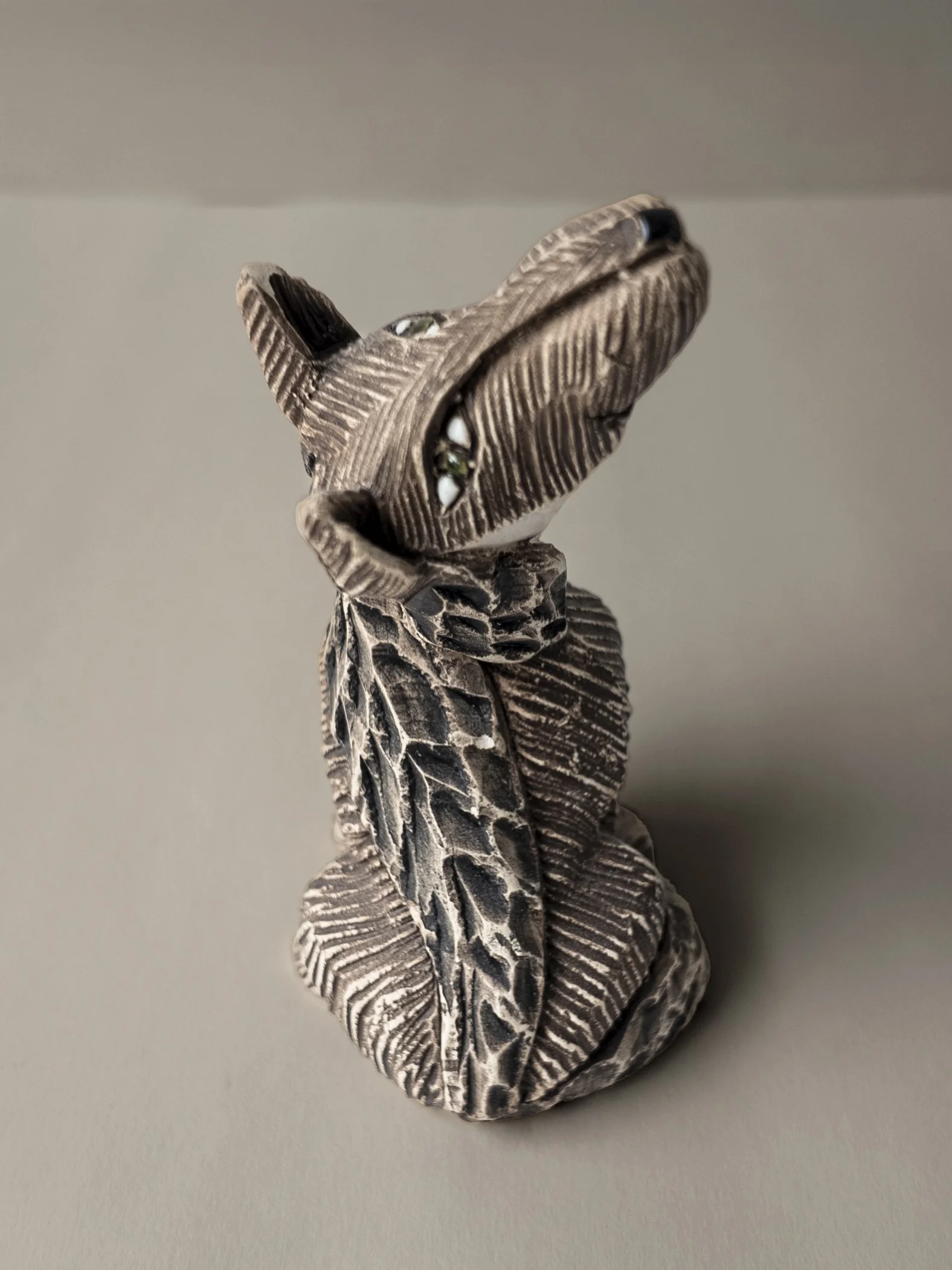 Handcrafted Howling Coyote #52