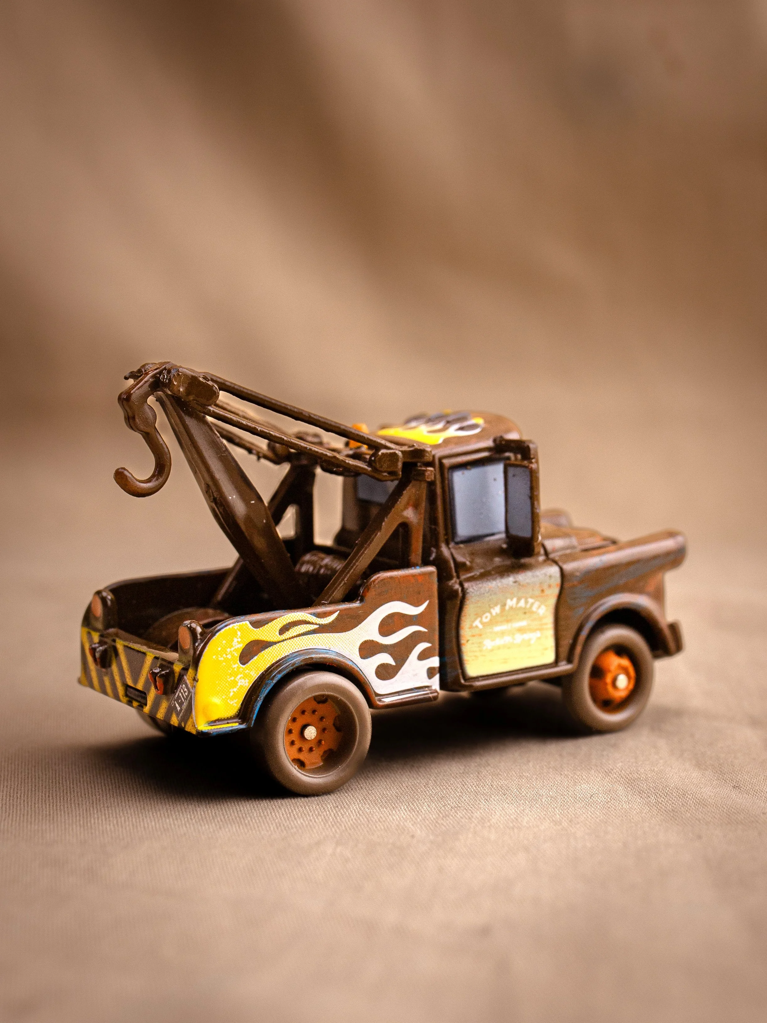 Tow Mater RARE Variant Up In The Flames Back view