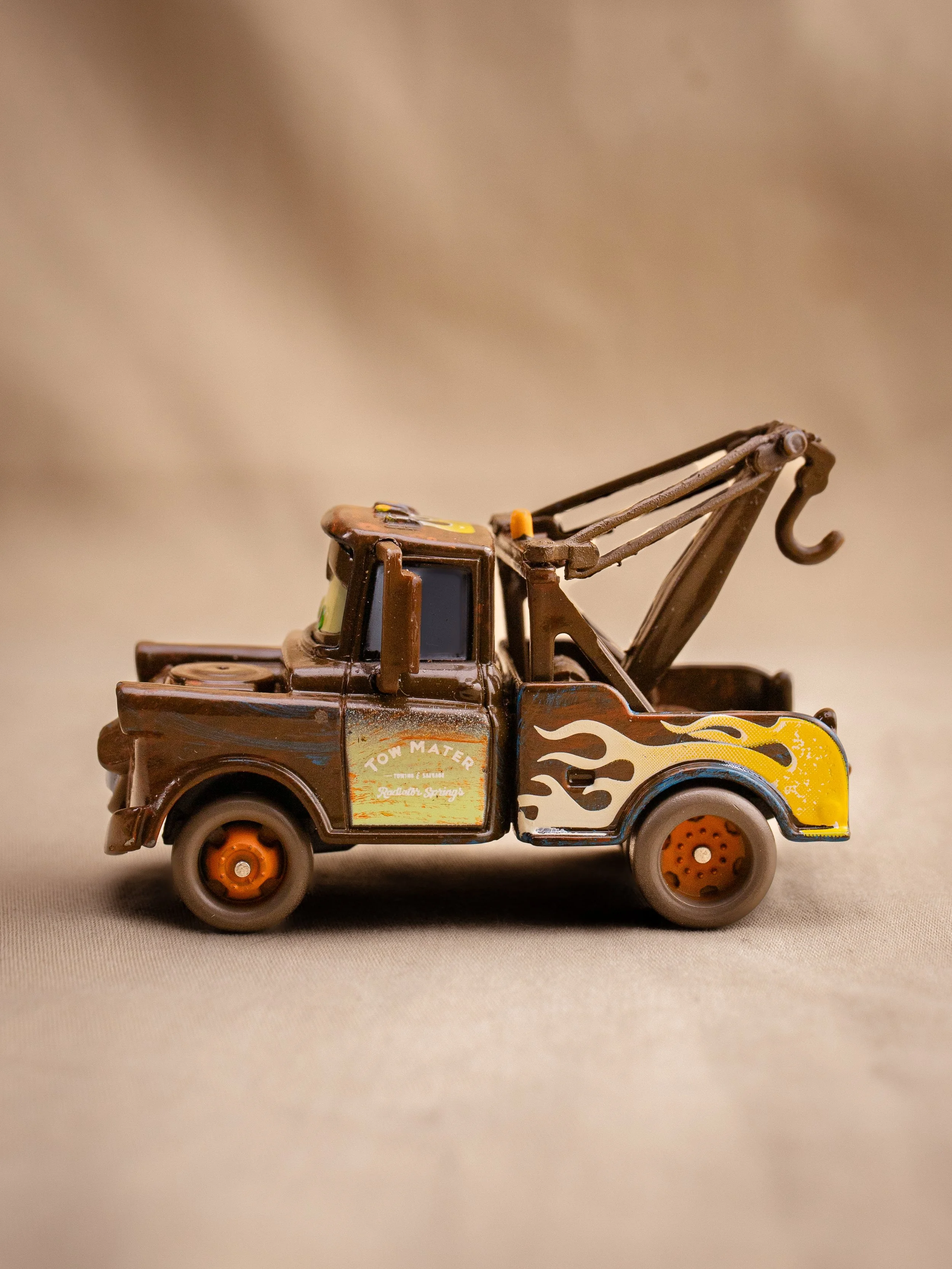 Tow Mater RARE Variant Up In The Flames Side View