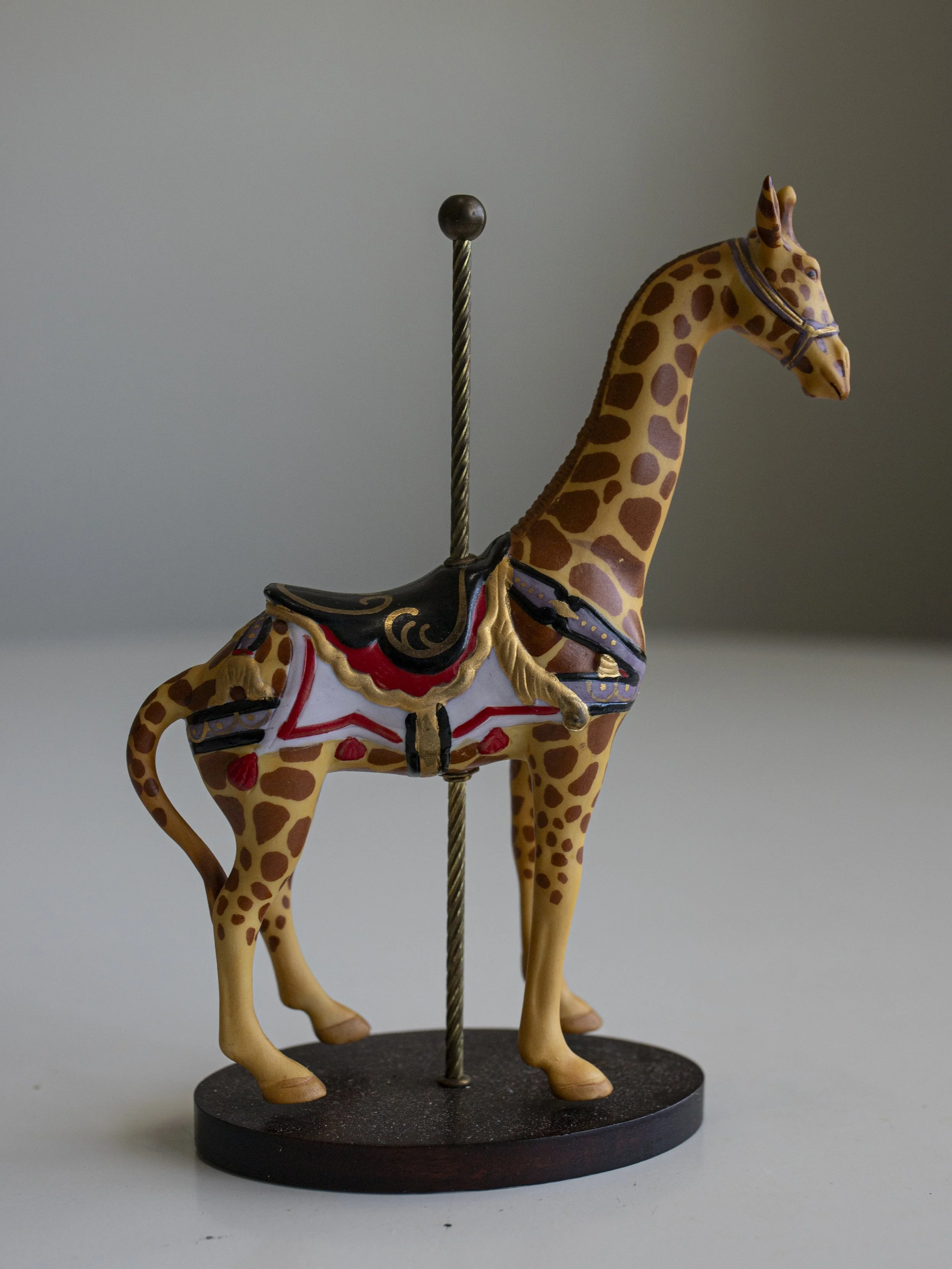 Franklin Mint Treasury of the Carousel Art 1988 Giraffe