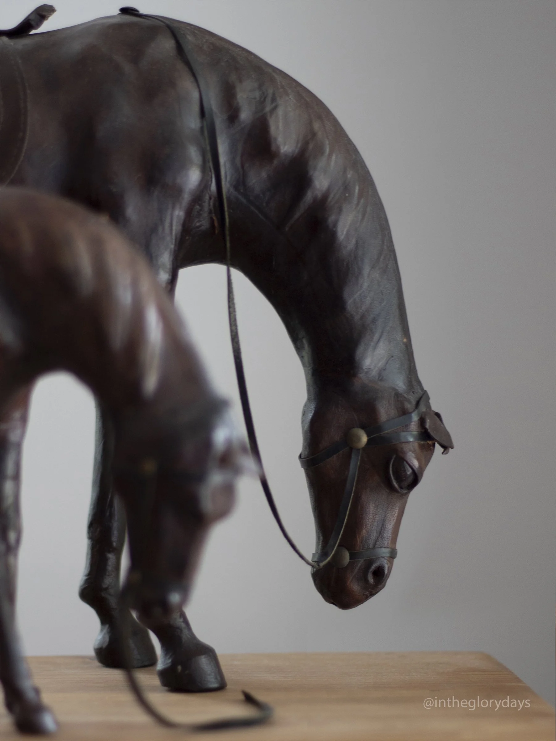 Leather Wrapped Equestrian Horse Figurine 4.jpg