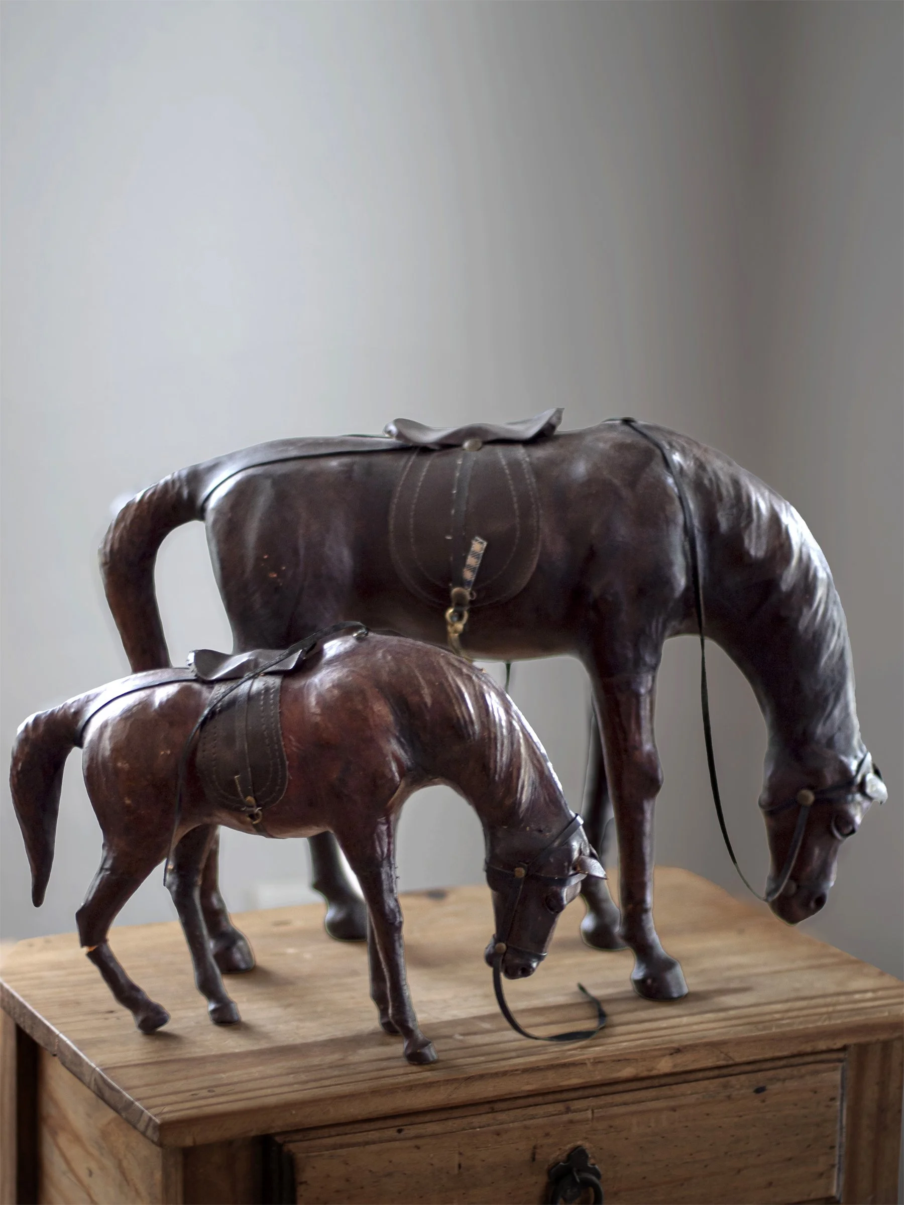 Leather Wrapped Equestrian Horse Figurine 2.jpg