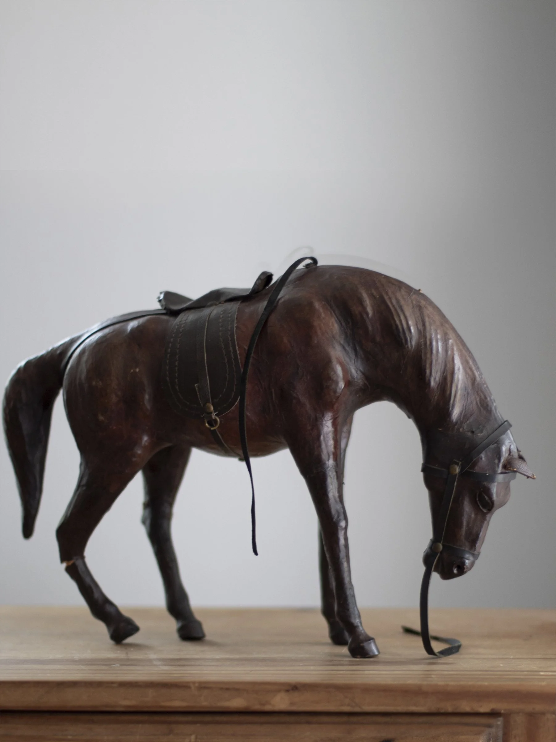 Leather Wrapped Equestrian Horse Figurine 9.jpg