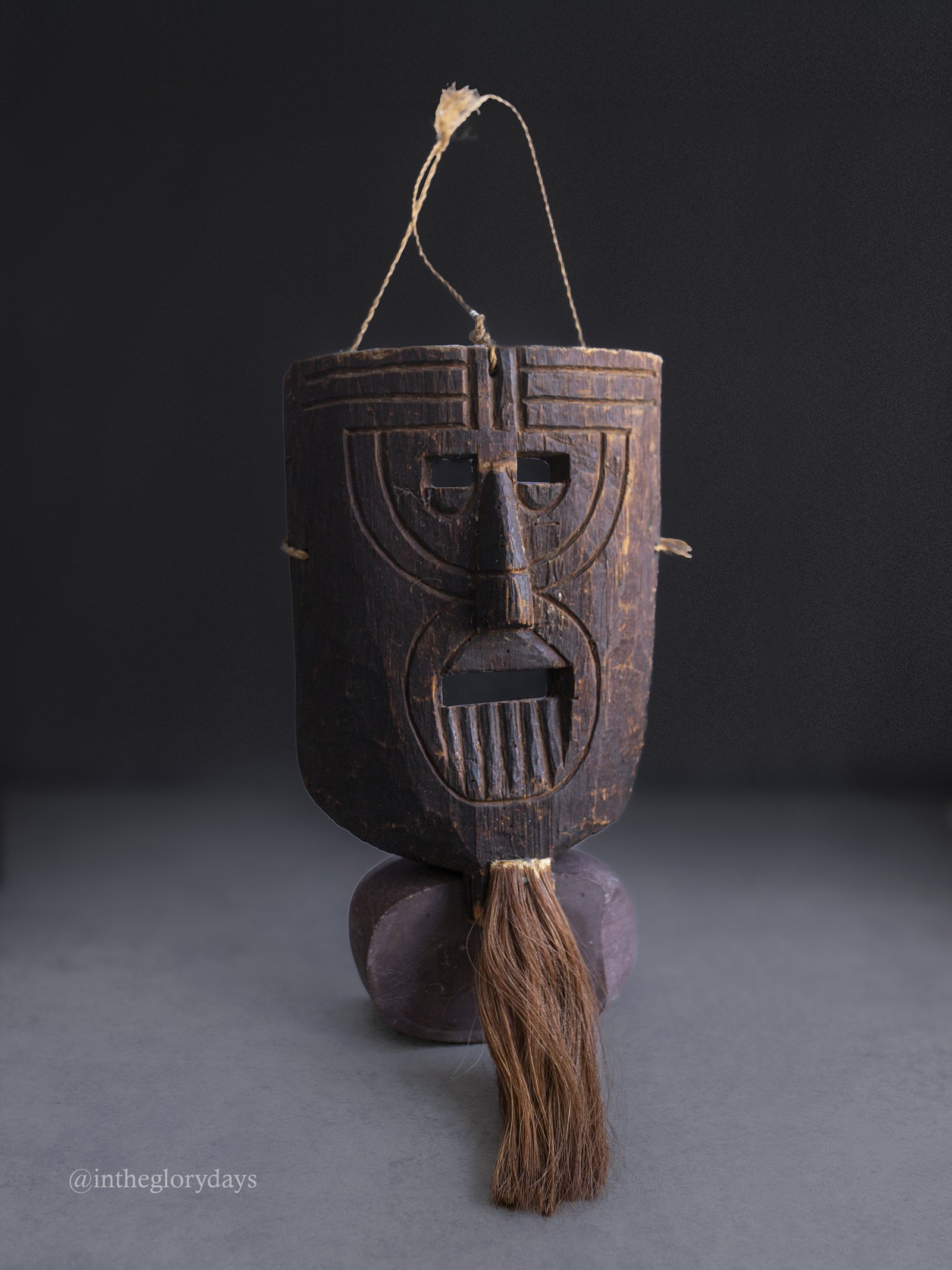 Vintage Hand Carved Guatemala / Mexican Folk Xacalcoje Dance Mask