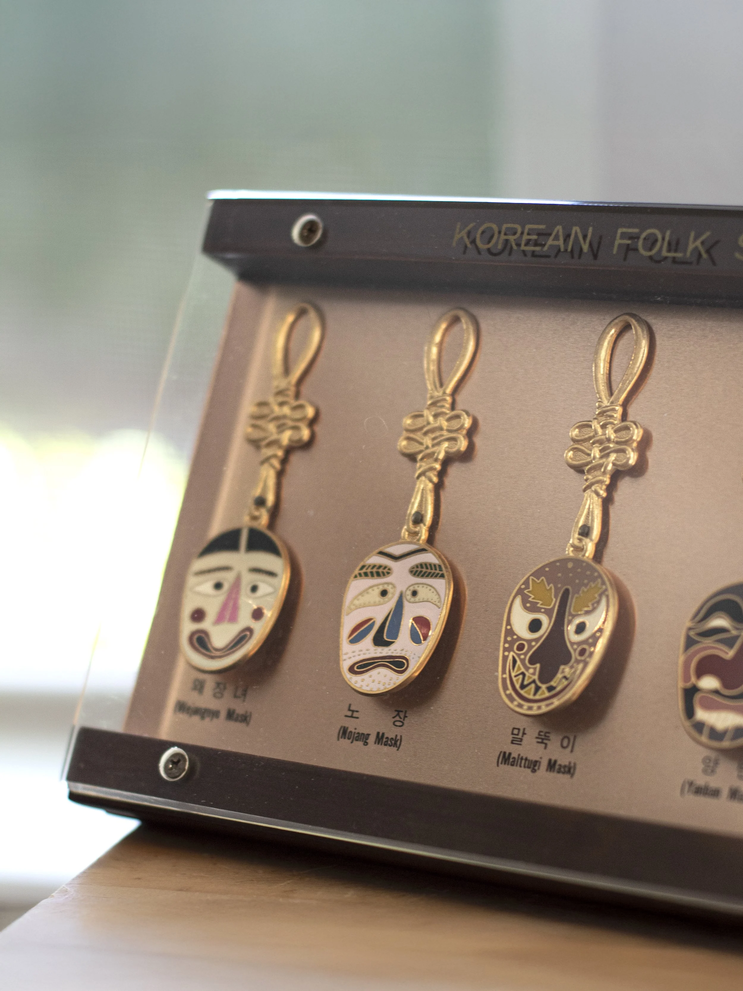 Korean Folk Art Dance Mask Spoons