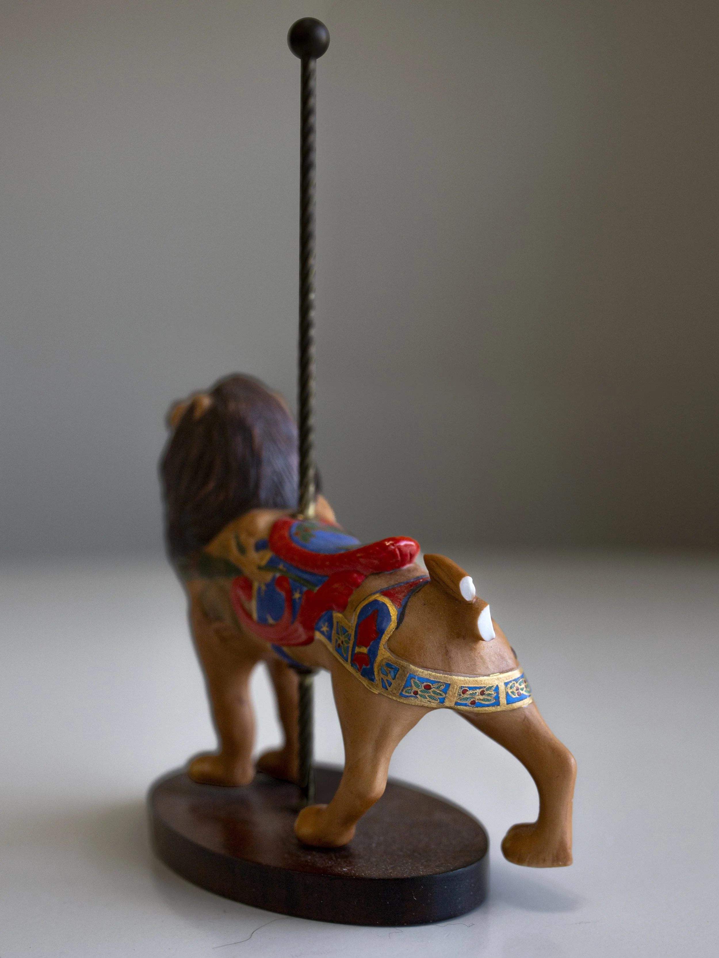 Franklin Mint Treasury of the Carousel Art 1988 Lion
